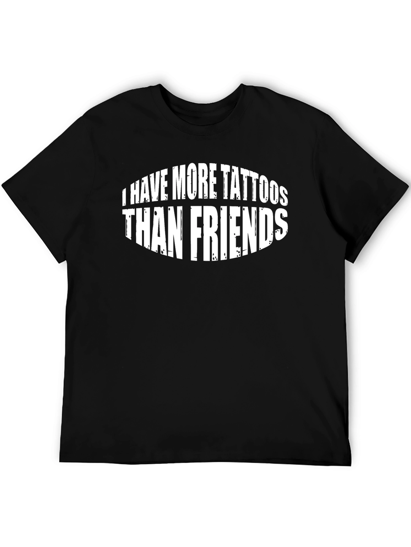 Black Tattoo Enthusiast Graphic Tee - More Tattoos Than Friends view 5