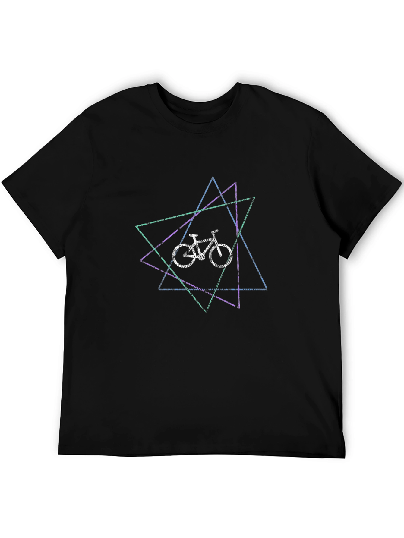 Black Geometric Bike Graphic T-Shirt view 5