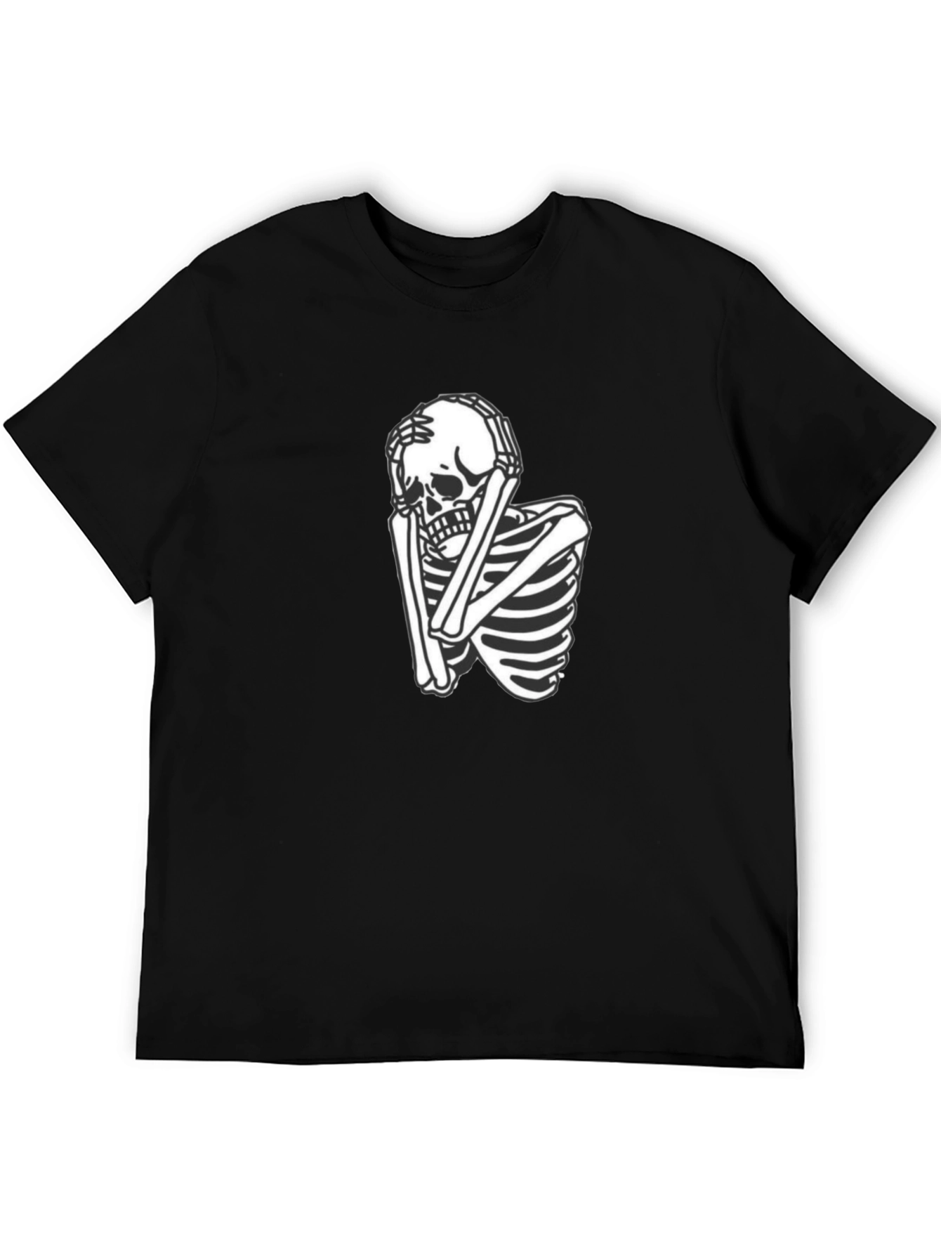 Black Skeleton Graphic Tee - Trendy Black T-Shirt view 5