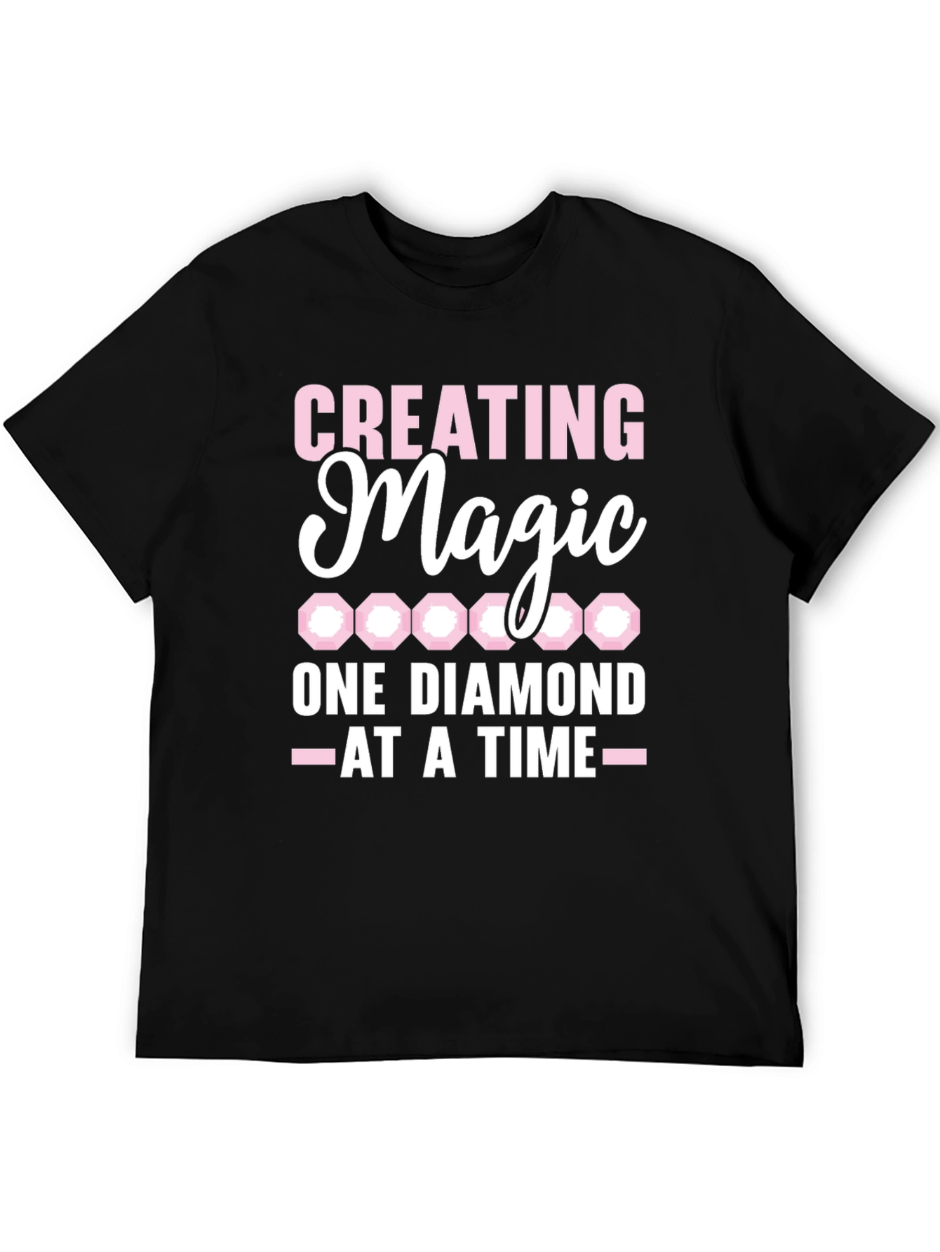 Black Creating Magic Diamond T-Shirt view 5