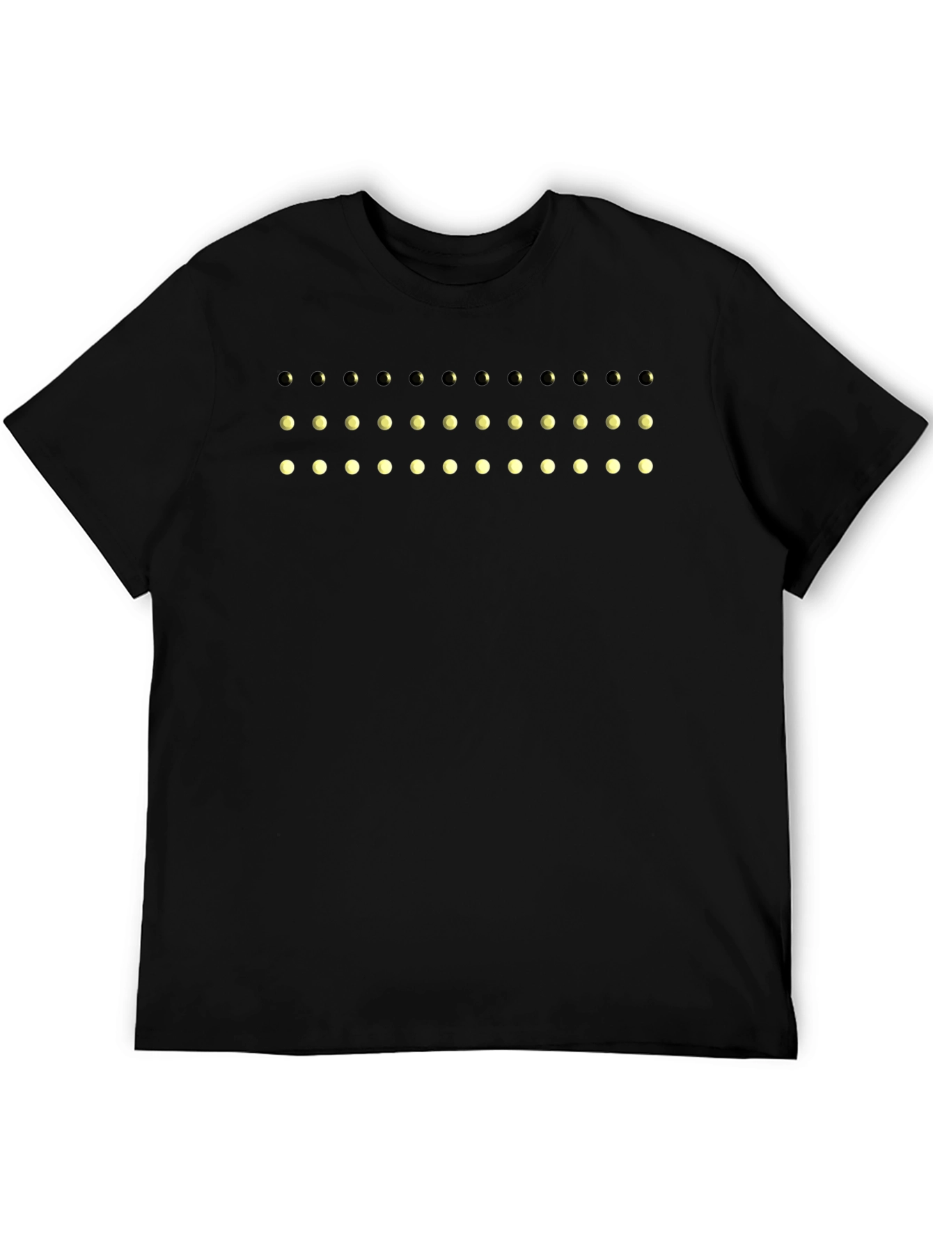 Black Lunar Phase Graphic Tee - Black Cotton T-Shirt view 5