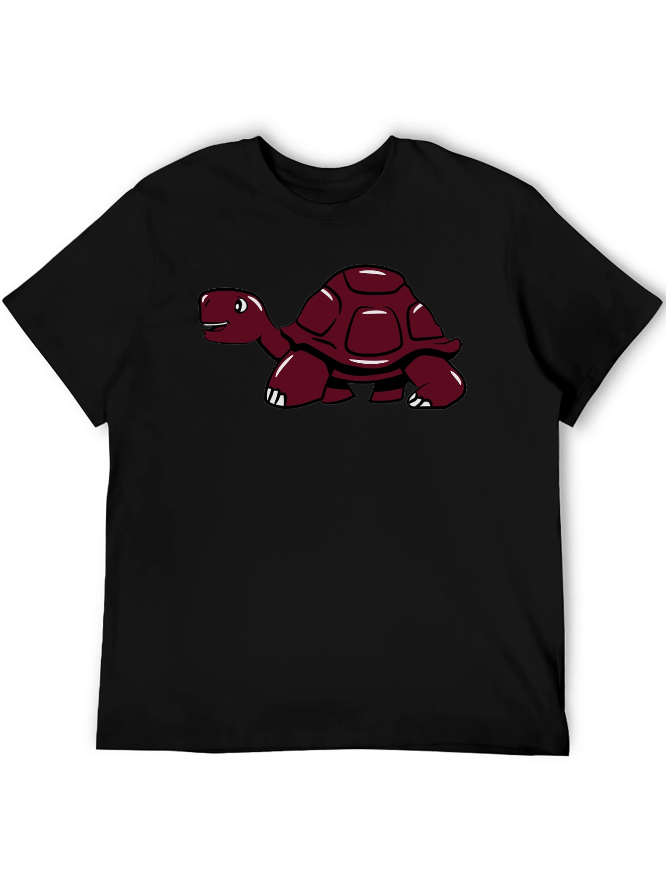 Black Turtle Graphic Tee - Black Cotton Casual Shirt view 5