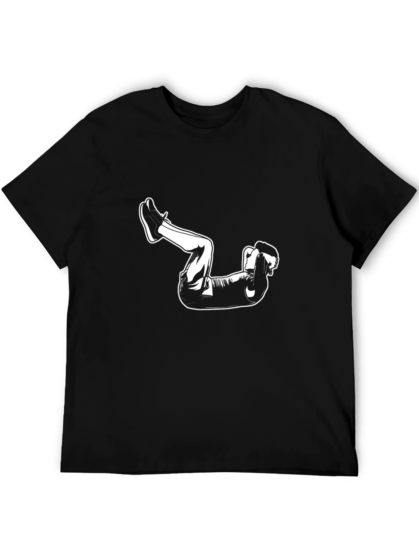 Black Fitness Graphic Tee - Black view 5