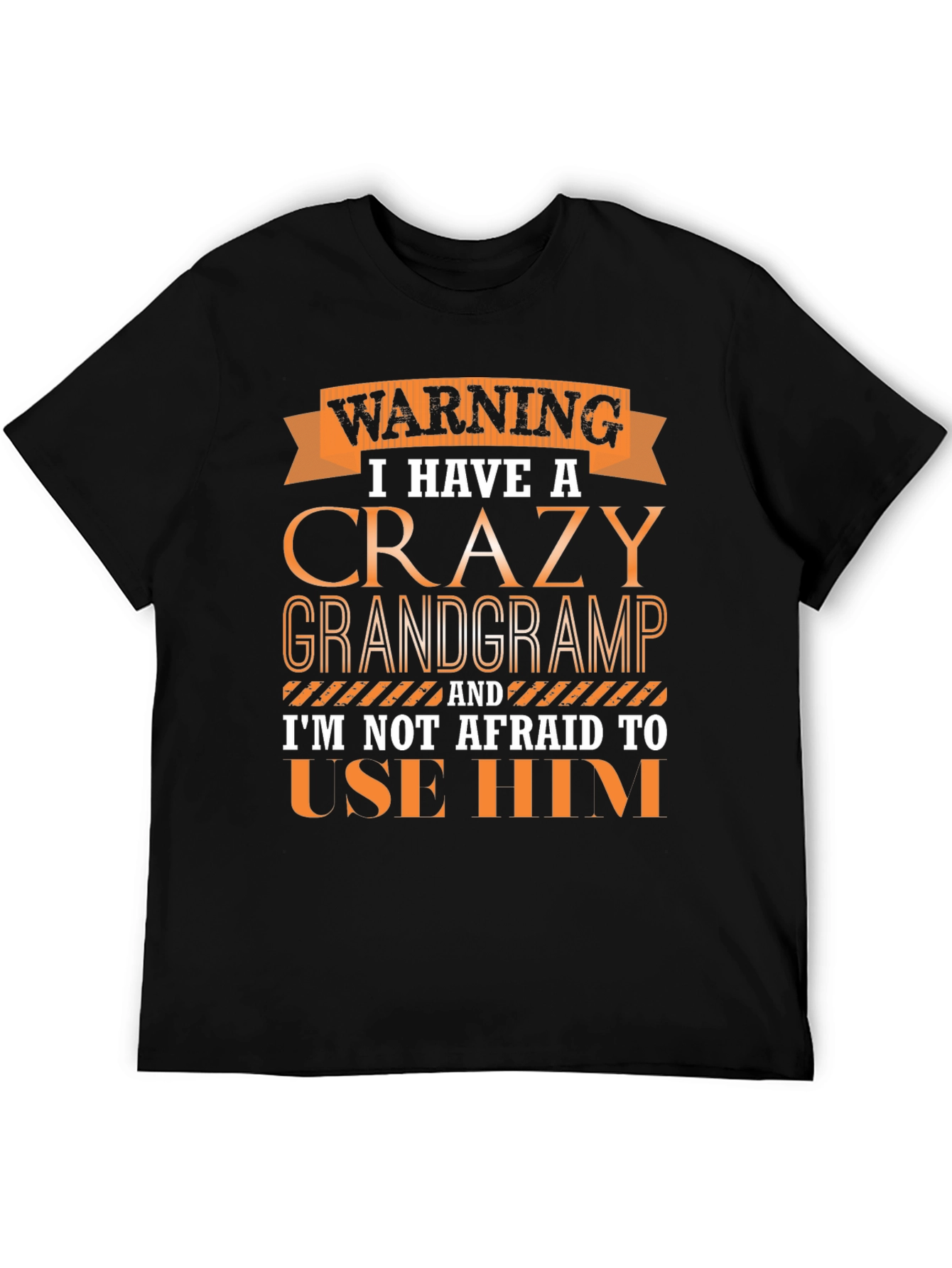 Black Crazy Grandgramp Graphic Tee view 5