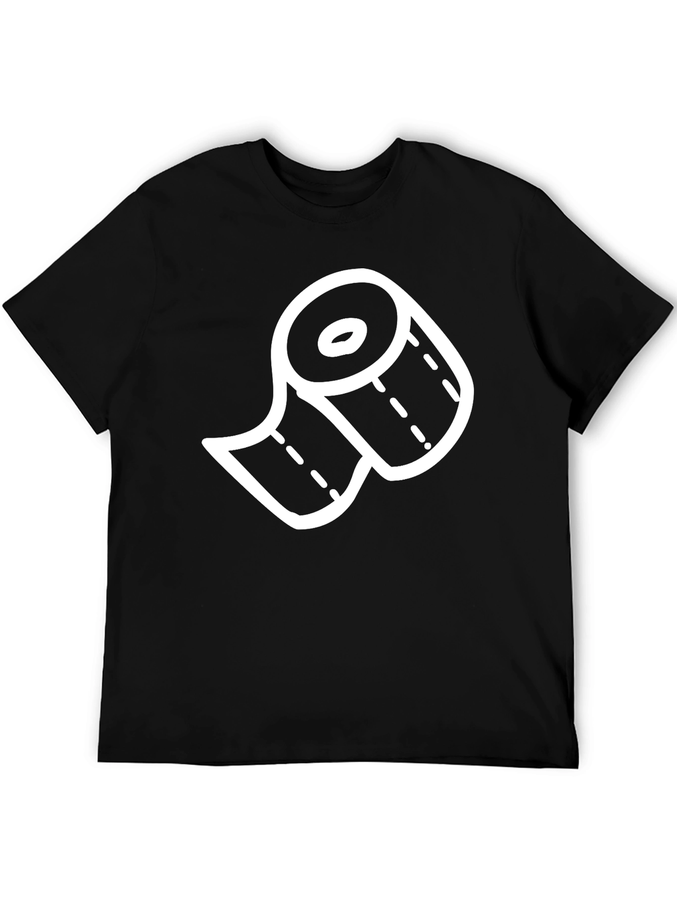 Black Toilet Paper Graphic Tee - Black Cotton Comfort view 5