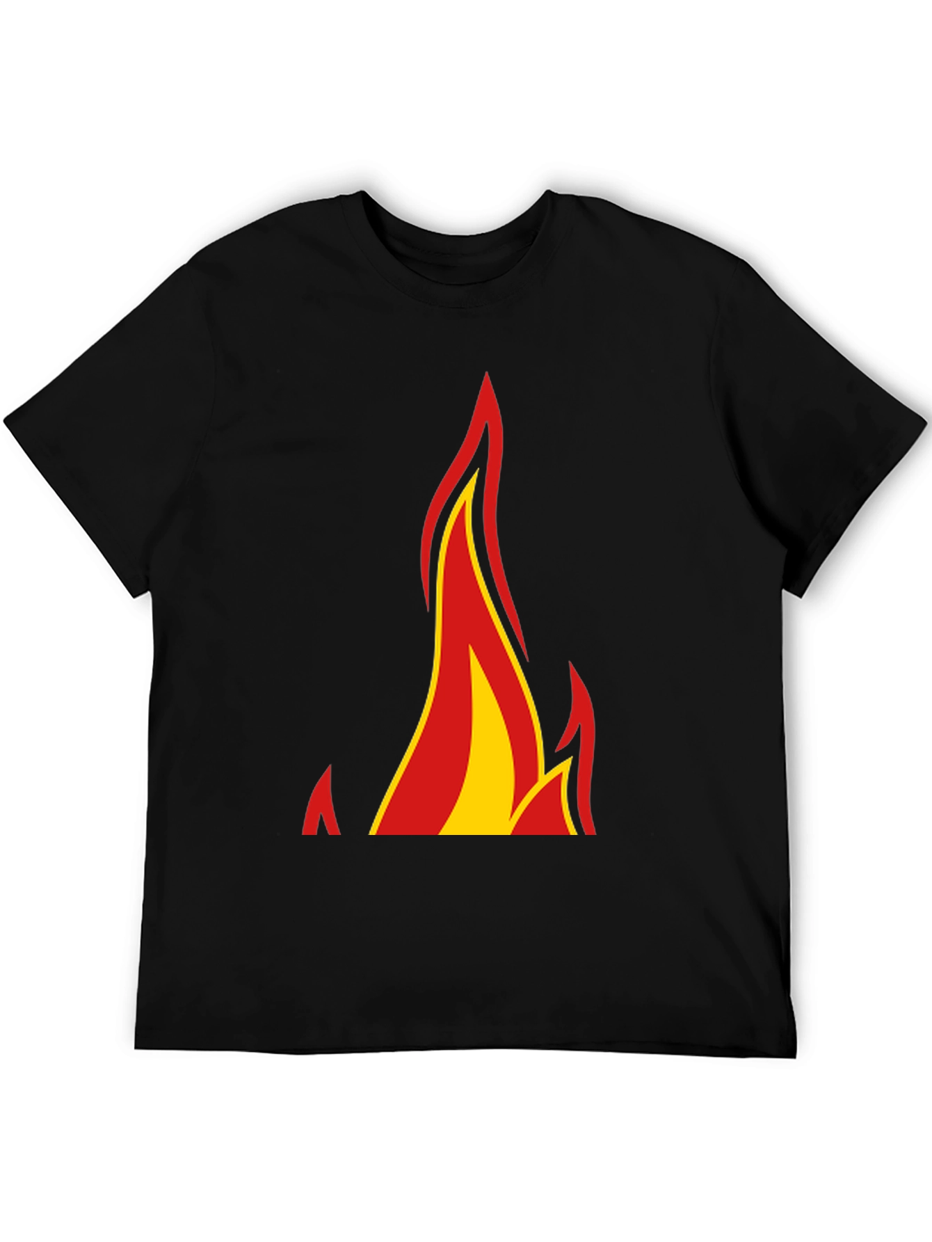 Black Flame Graphic Black T-Shirt view 5