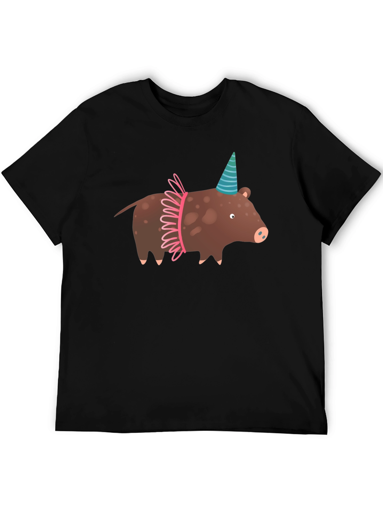 Black Party Pig T-Shirt view 5