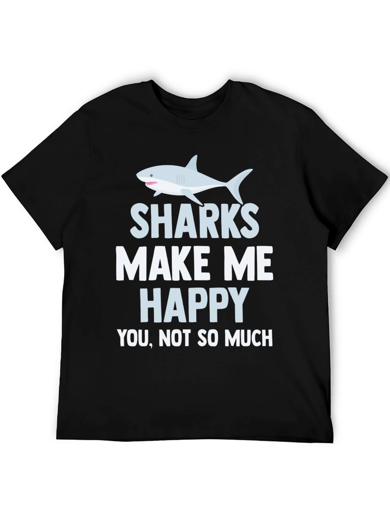 Black Sharks Make Me Happy T-Shirt view 5