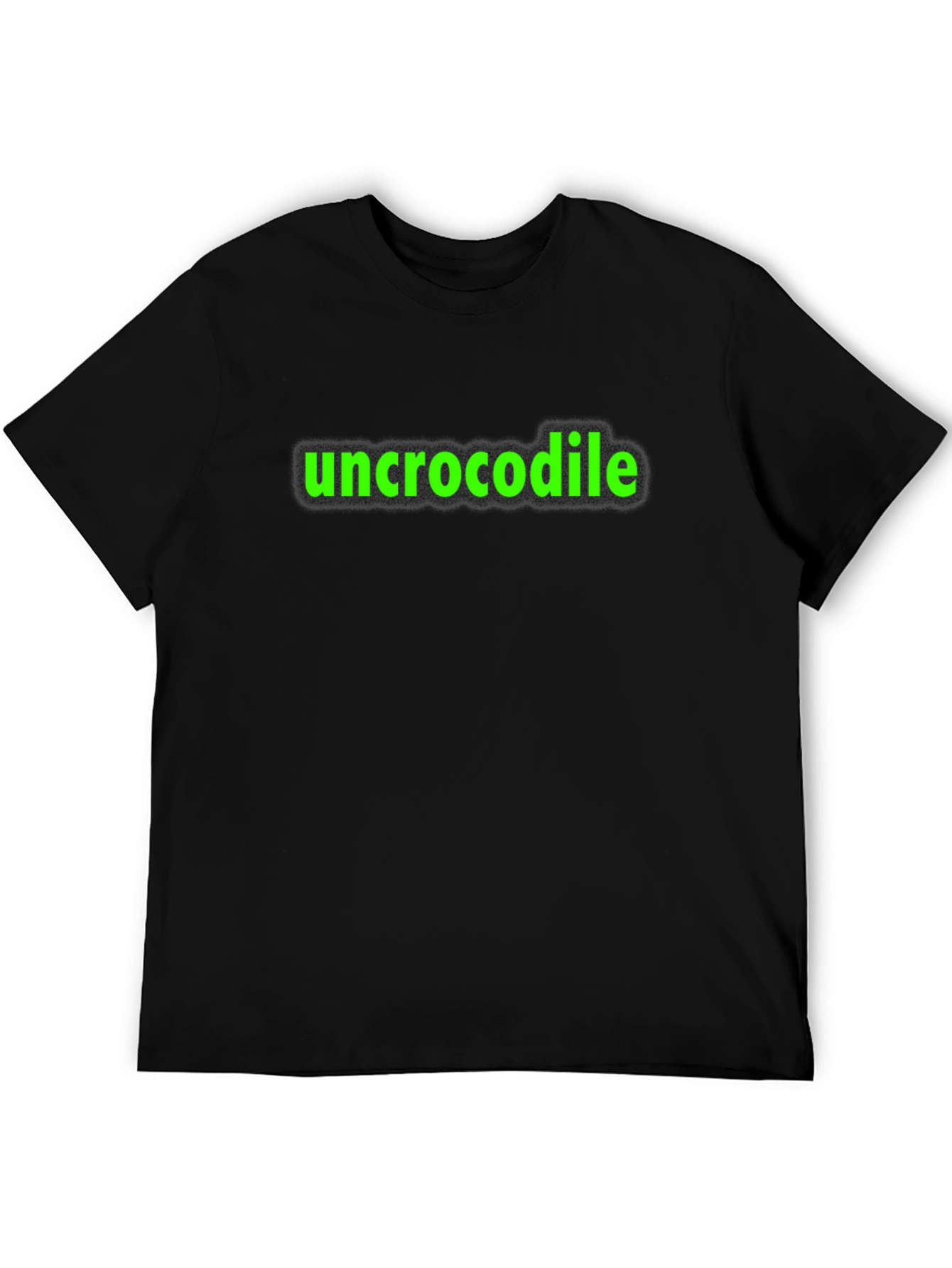 Black Uncrocodile Graphic Tee - Black Casual T-Shirt view 5