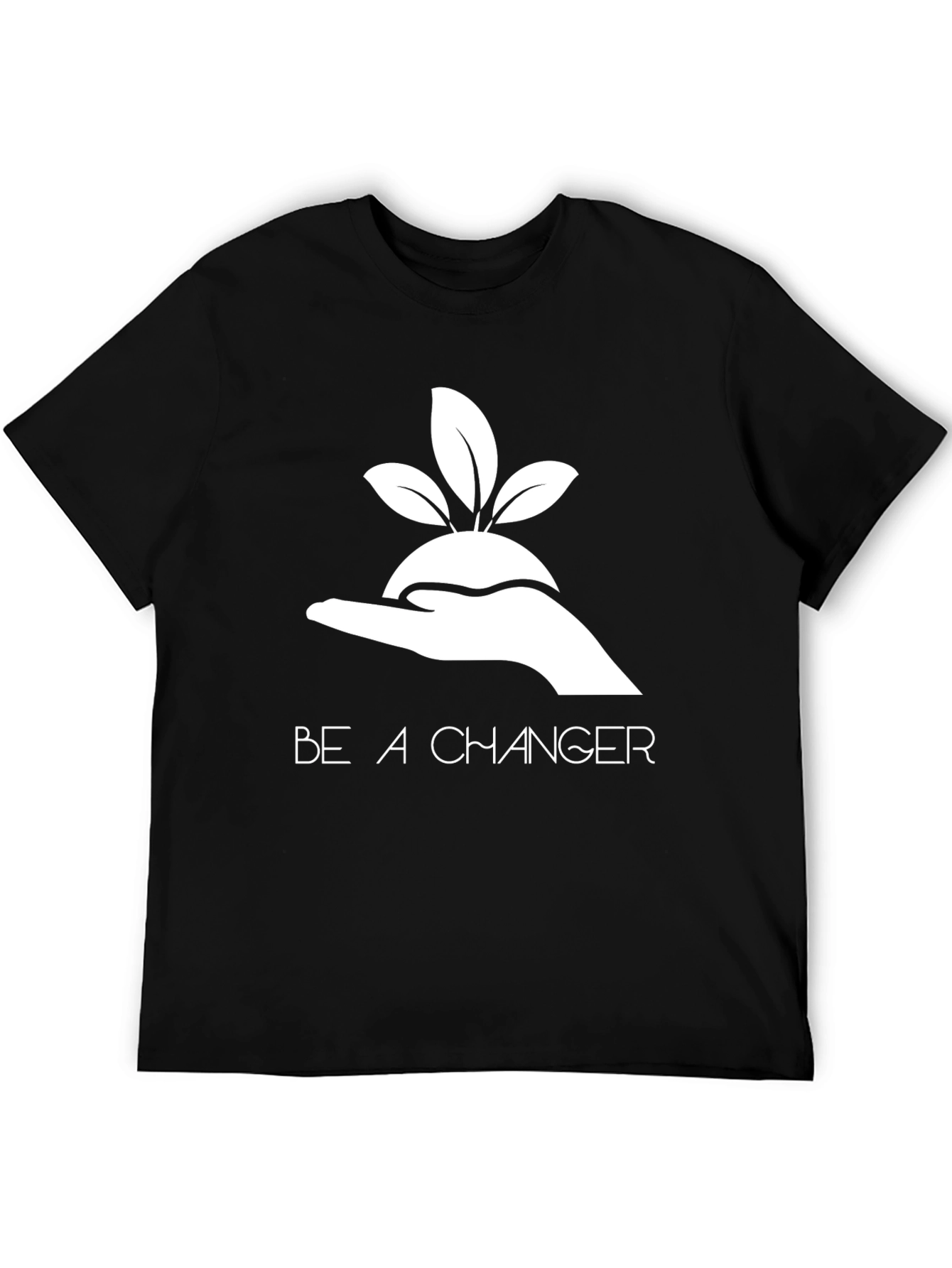 Black Eco-Friendly 'Be A Changer' Graphic Tee view 5