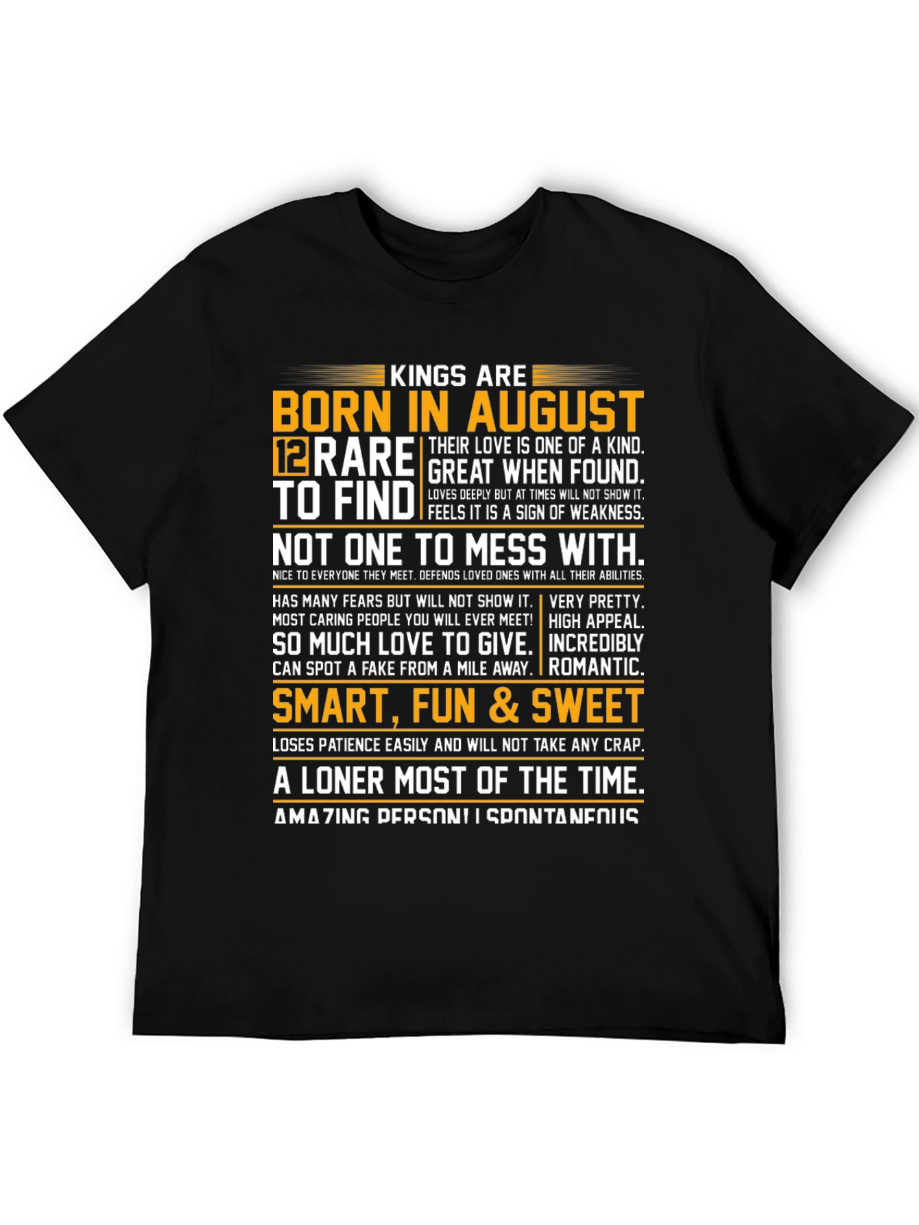 Kings Born in August Graphic Tee - 5