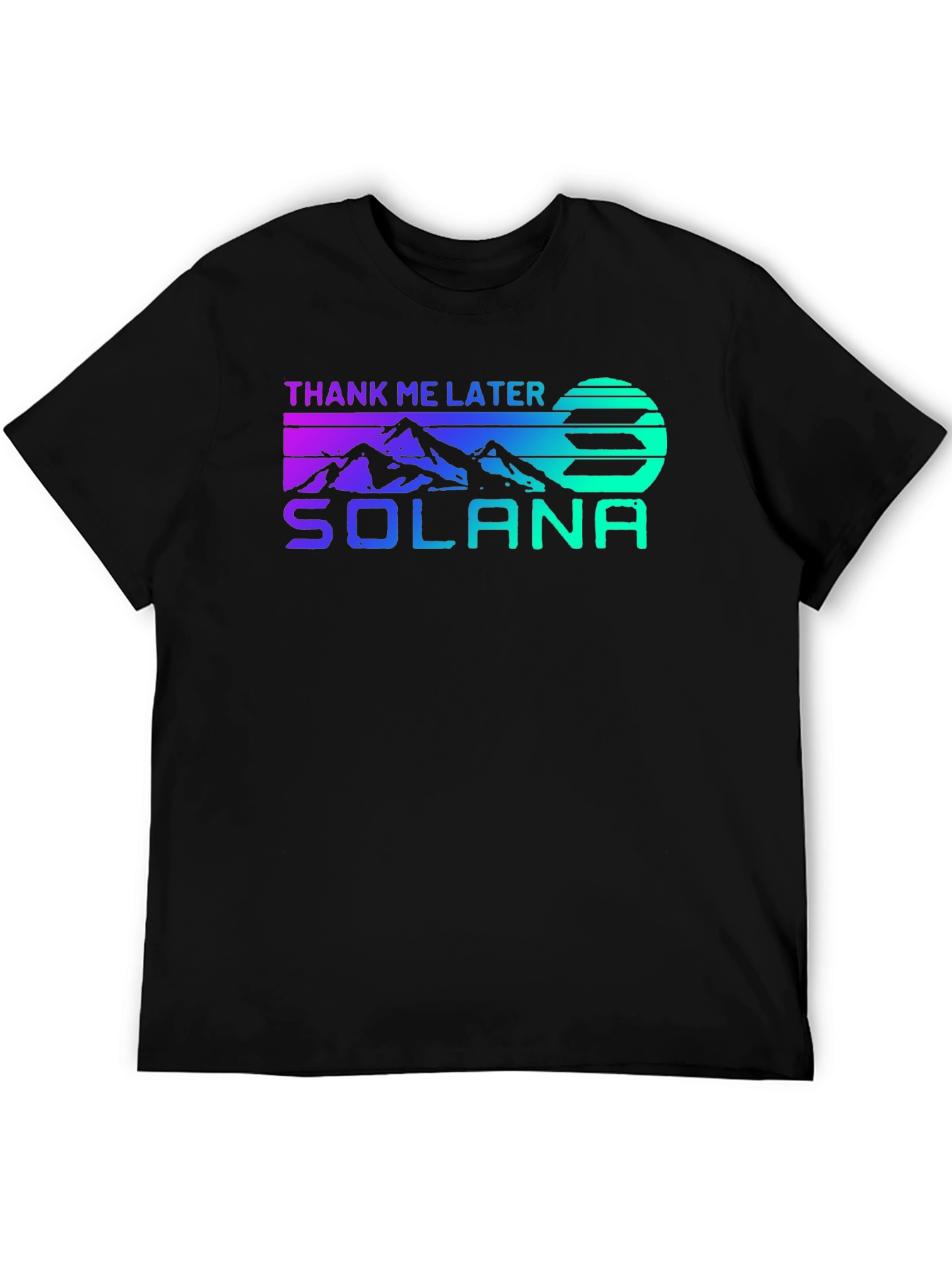 Black Solana Crypto Thank Me Later Graphic T-Shirt view 5