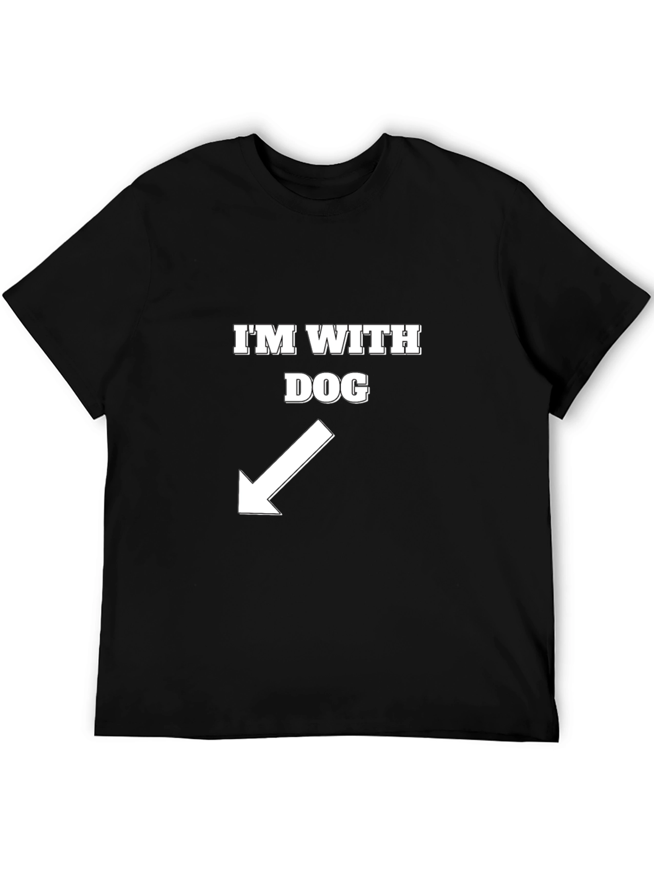 Black I'm With Dog T-Shirt with Arrow Humor Pet Lover Tee view 5