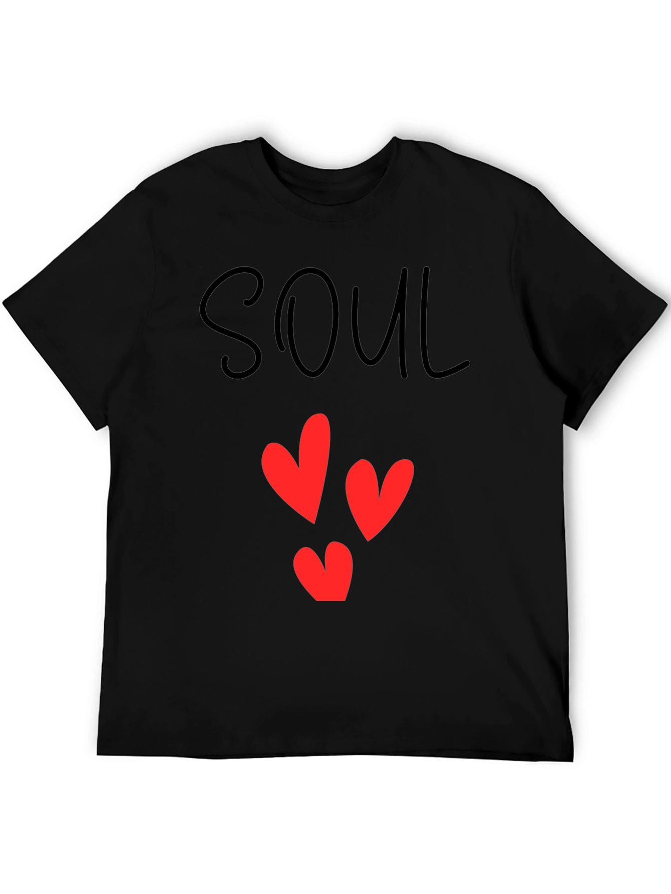Black Soul Mate Heart Graphic T-Shirt view 5