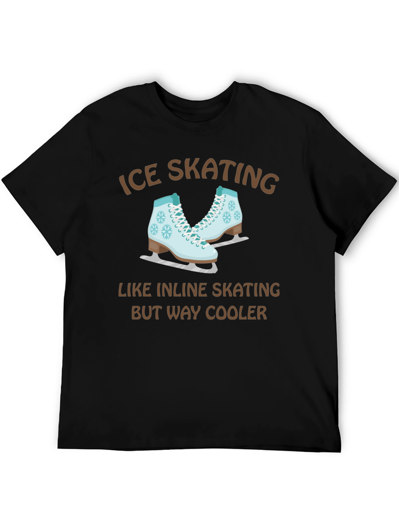 Black Ice Skating T-Shirt - Cooler Than Inline Skating! view 5