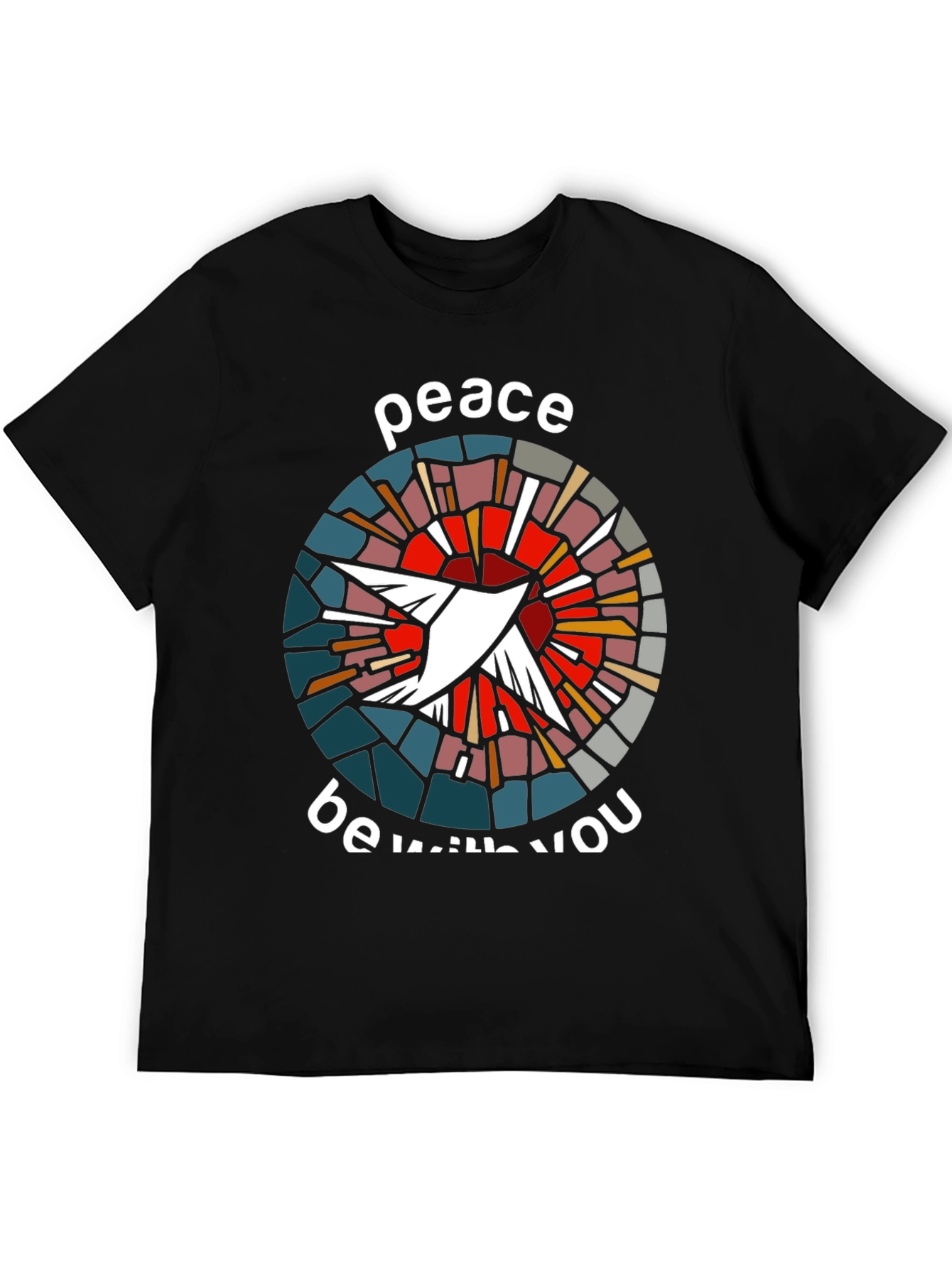 Black Peace Be With You Dove Graphic T-Shirt view 5