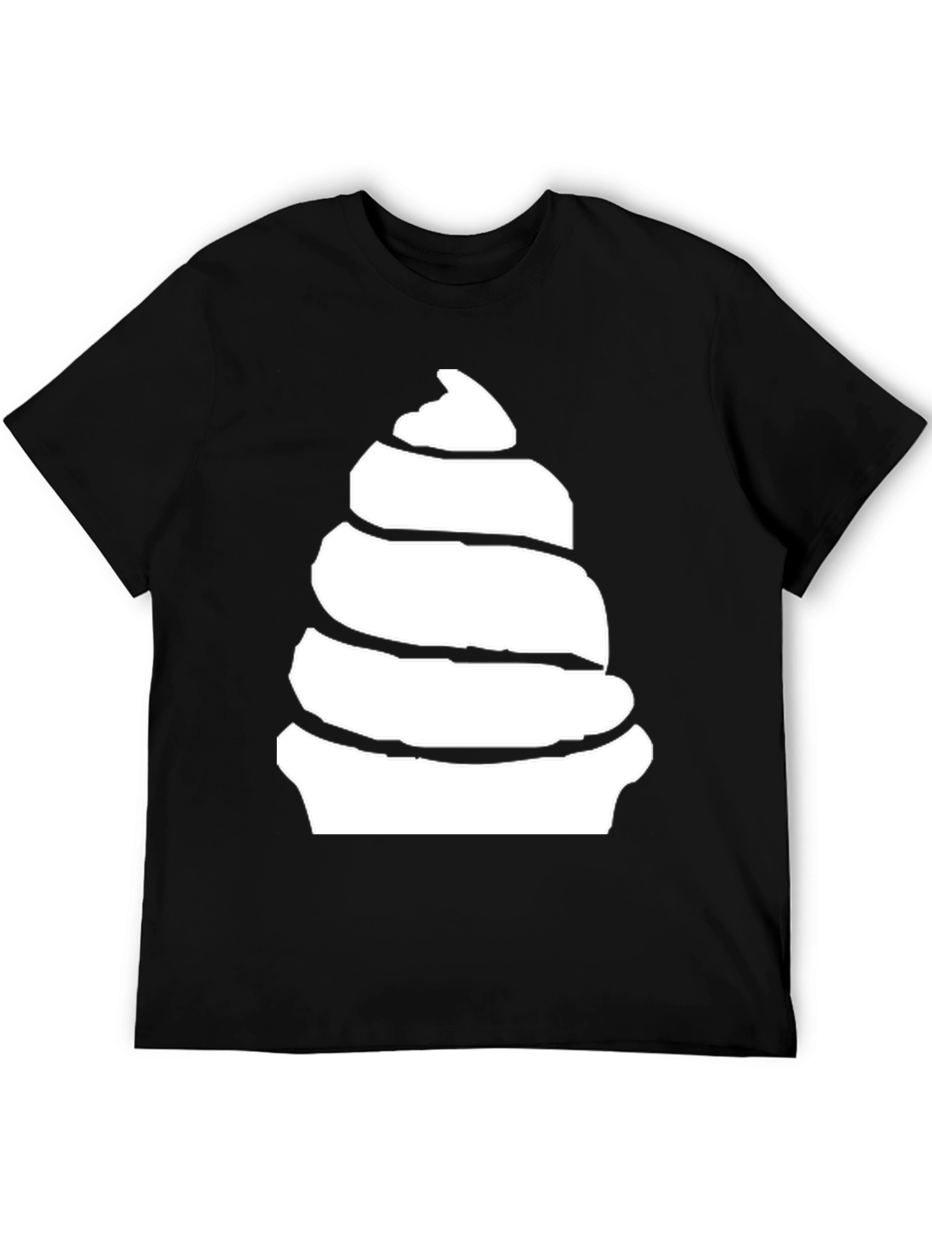 Black Swirl Ice Cream Graphic Tee - Soft Cotton Blend view 5