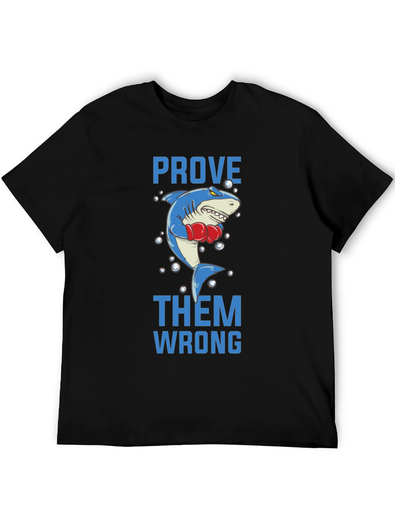 Black Prove Them Wrong Boxing Shark Graphic Tee view 5