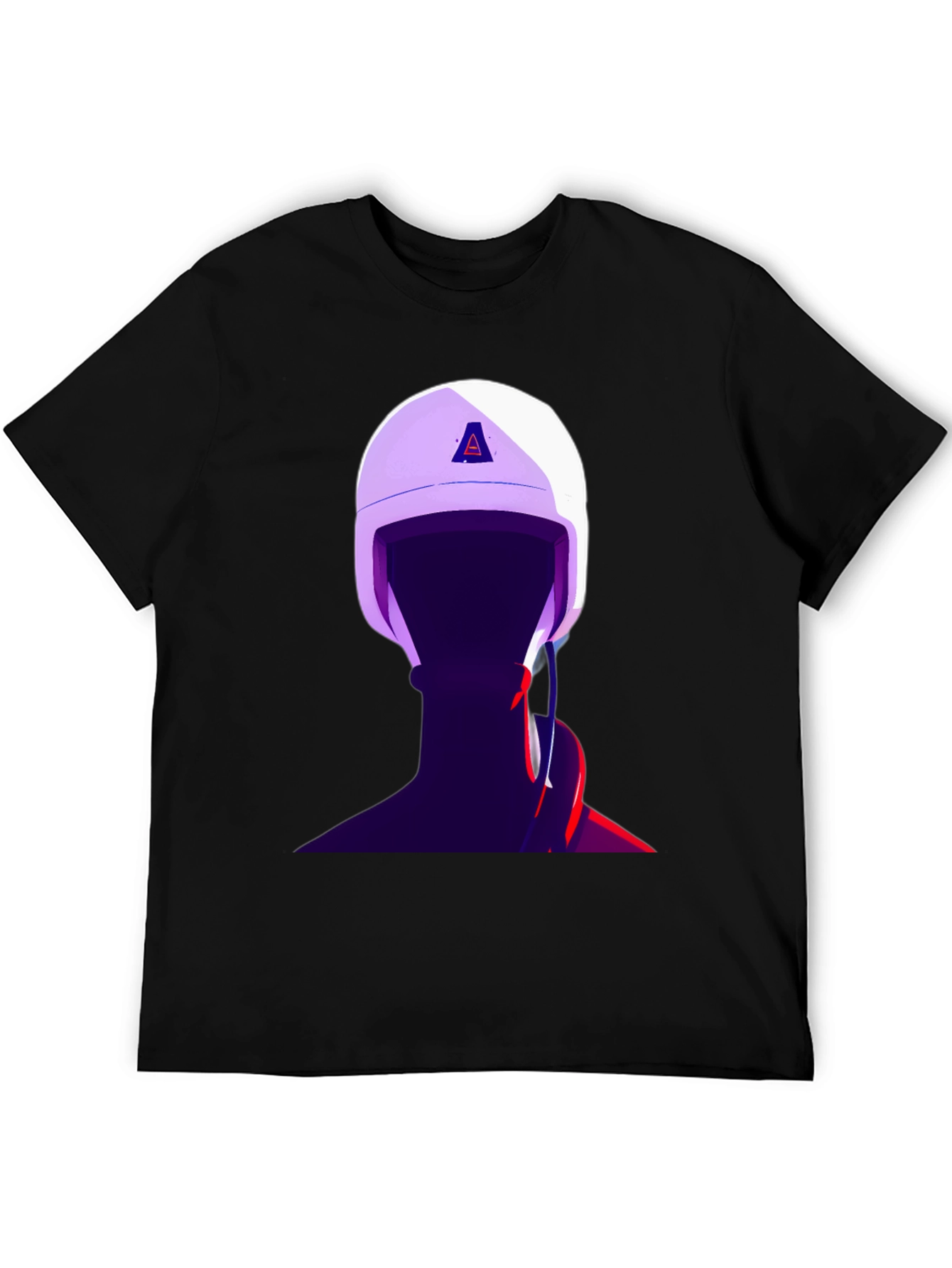 Black Abstract Helmet Graphic Tee - Stylish Menswear view 5