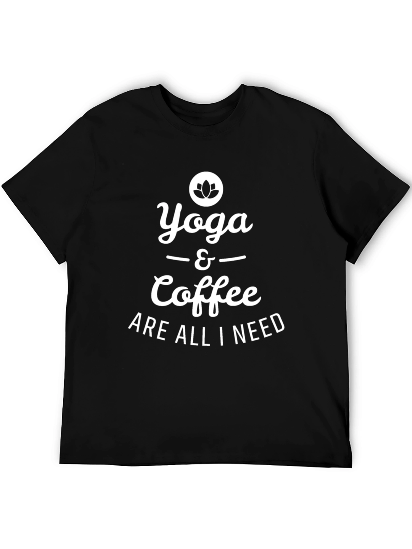 Black Yoga & Coffee T-Shirt - Soft Cotton Blend view 5