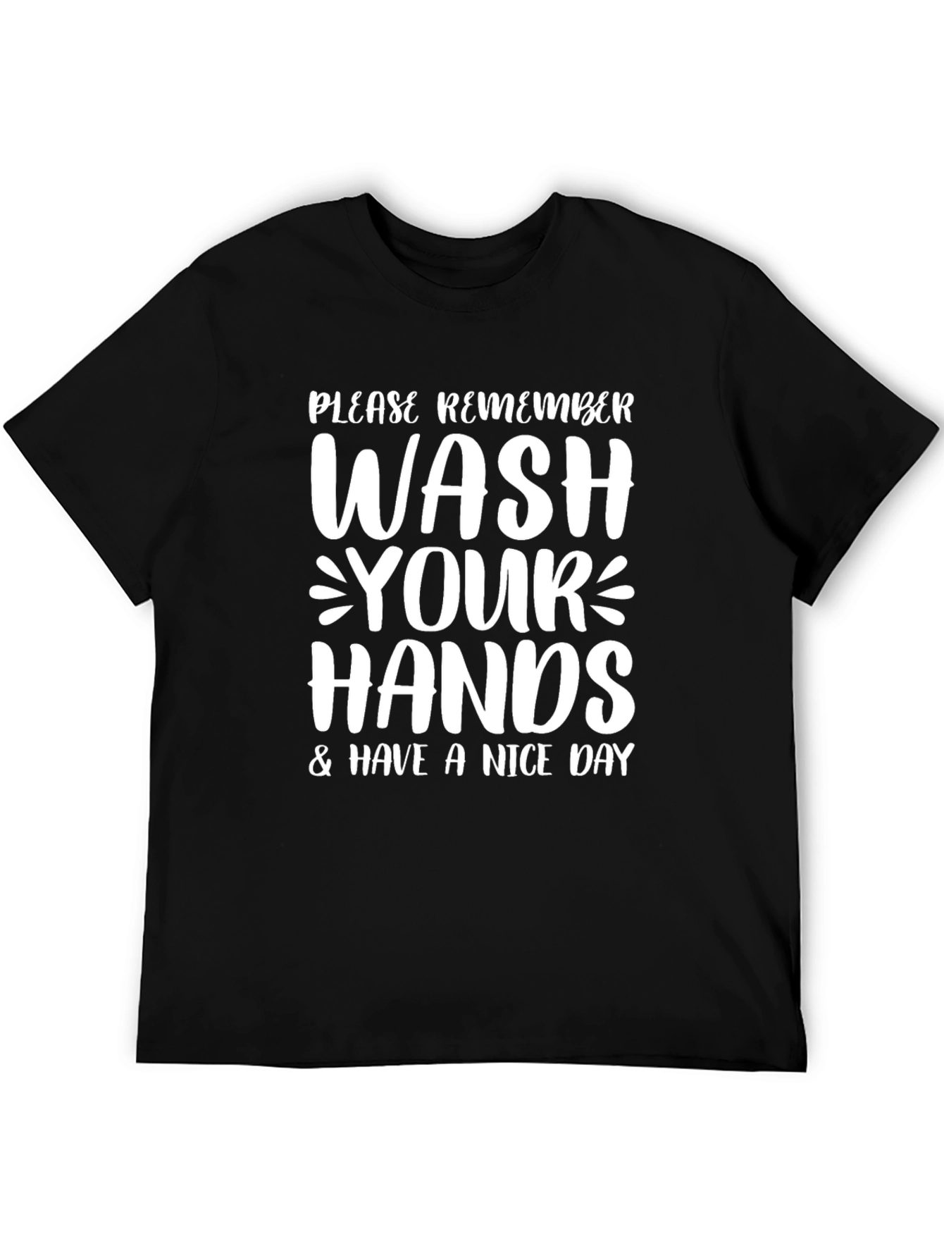 Black Wash Your Hands Black T-Shirt view 5