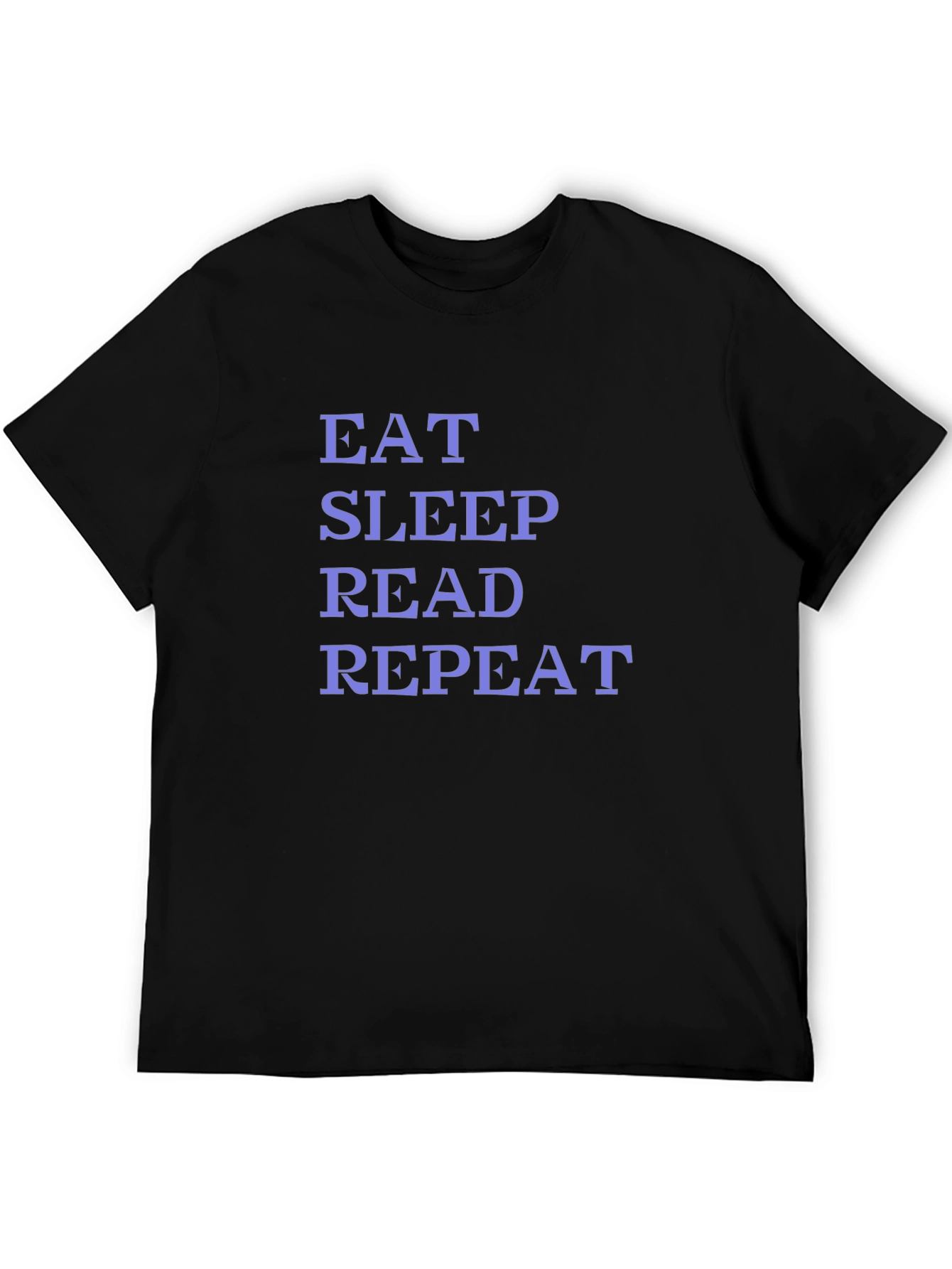 Black Eat Sleep Read Repeat T-Shirt - Black view 5