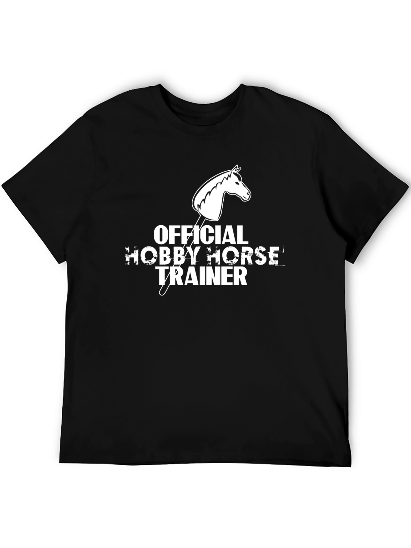 Black Hobby Horse Trainer T-Shirt - Novelty Tee view 5