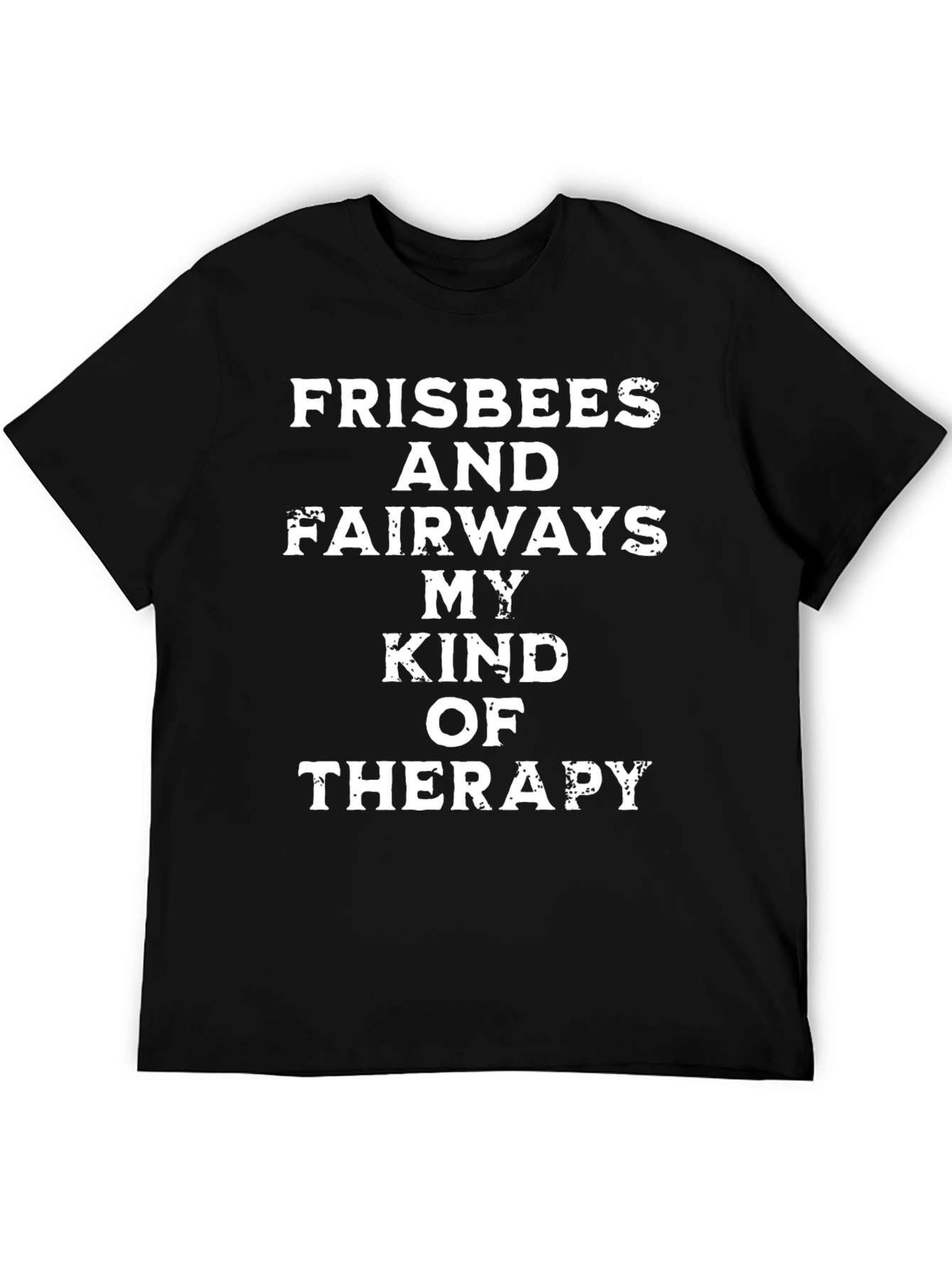 Black Frisbees & Fairways Therapy T-Shirt view 5