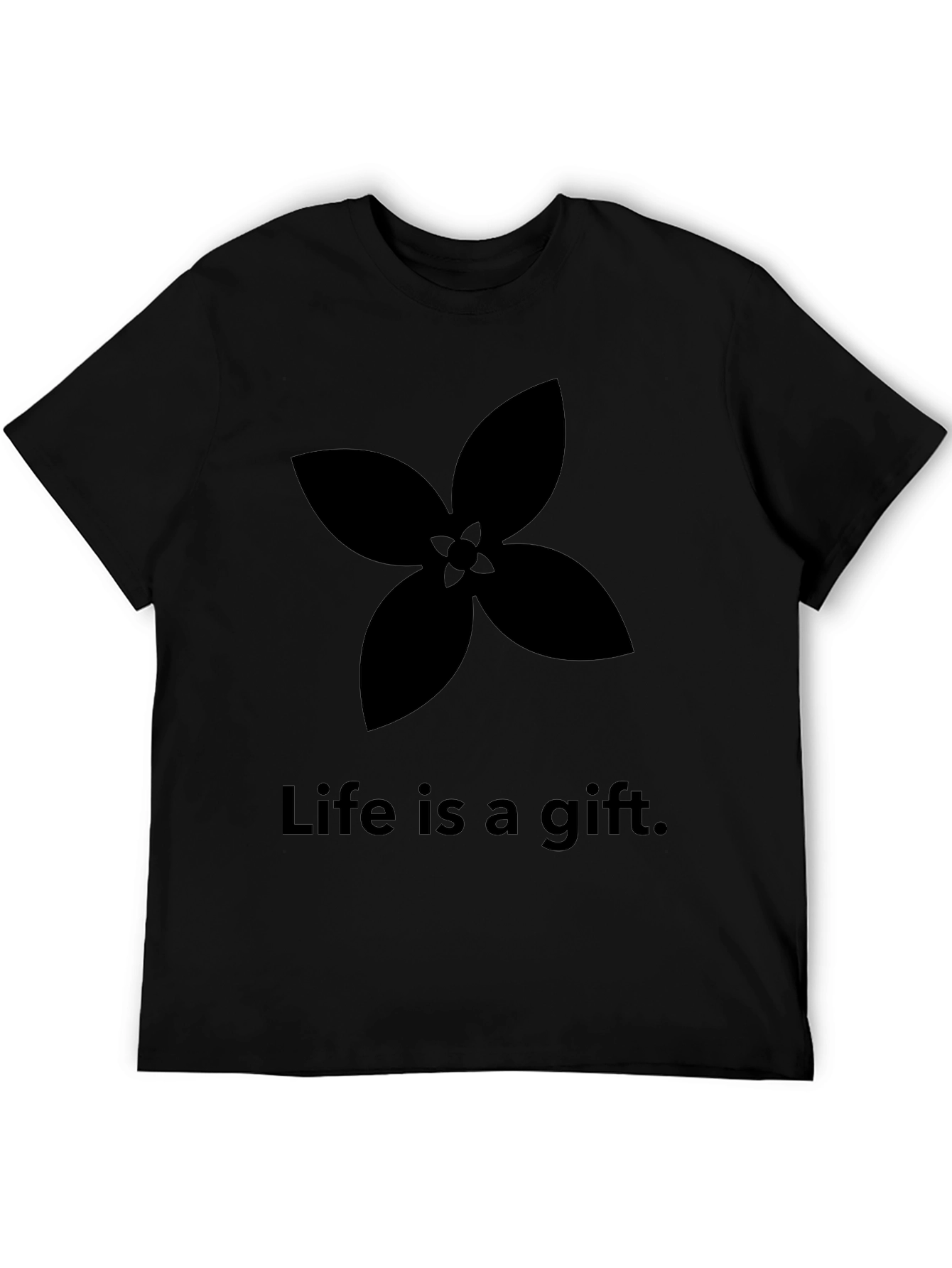 Black Life is a Gift Graphic Tee - Stylish Black T-Shirt view 5