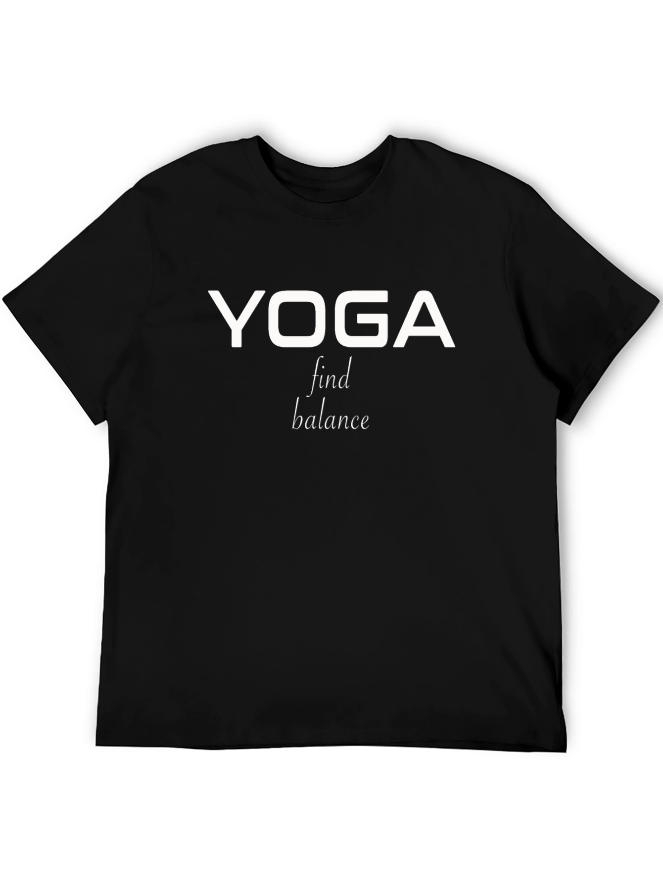 Black Yoga Balance Black T-Shirt view 5