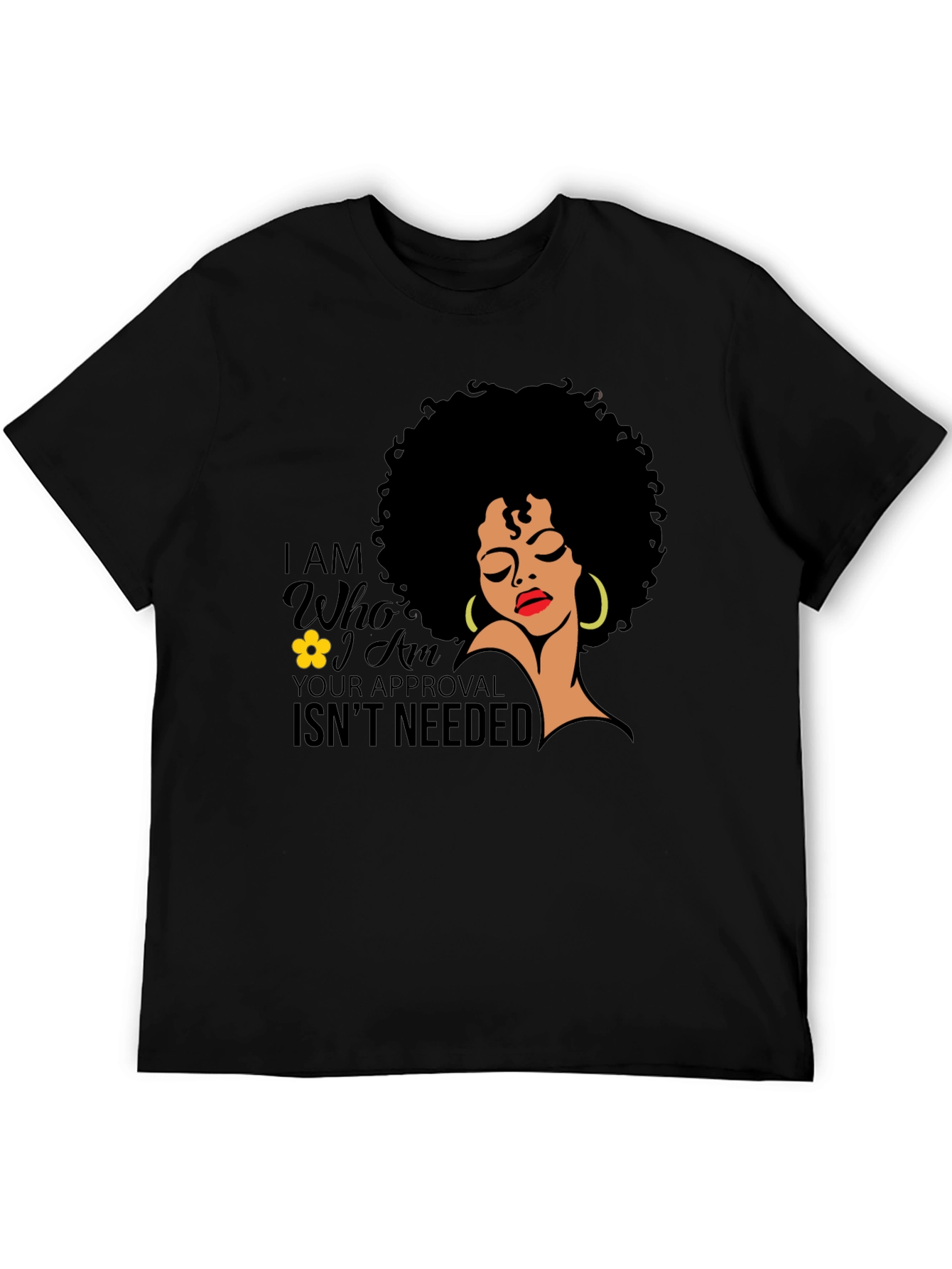 Black Empowered Afro Woman T-Shirt: No Approval Needed view 5