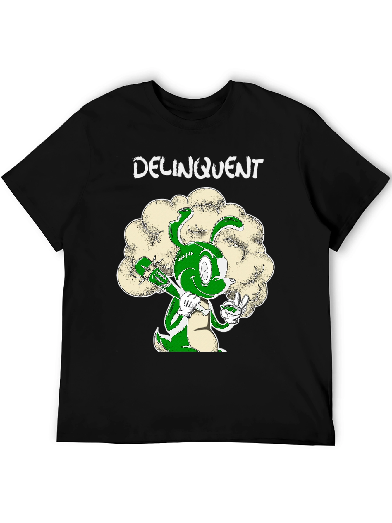 Black Delinquent Bunny T-Shirt - Graphic Tee view 5