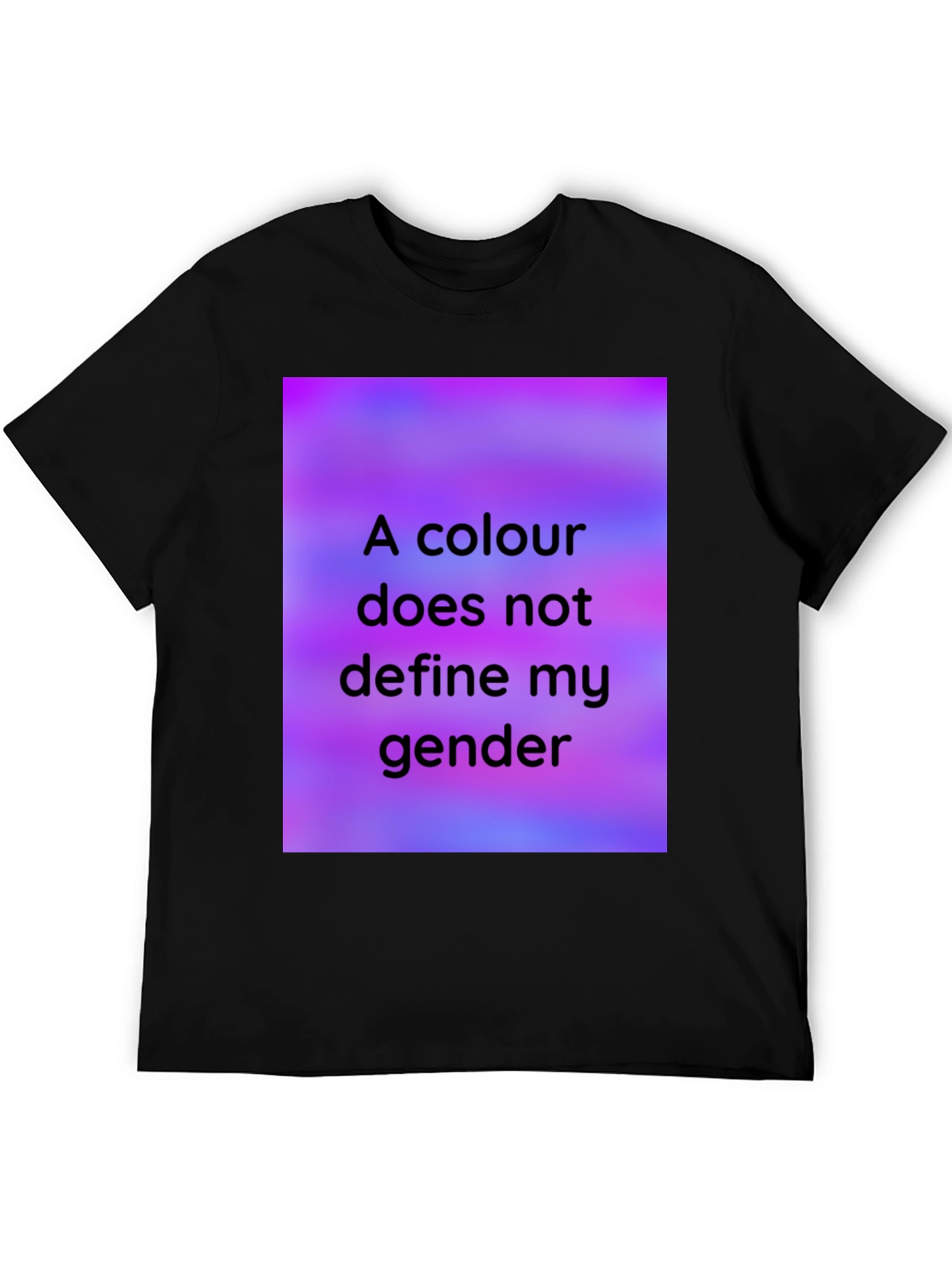 Black Colour Doesn't Define Gender Black T-Shirt view 5