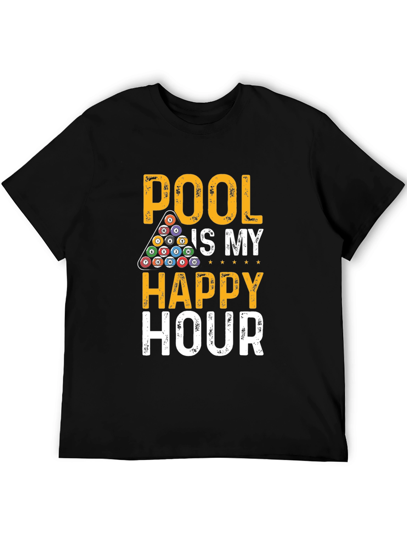 Black Pool Is My Happy Hour Graphic Tee view 5