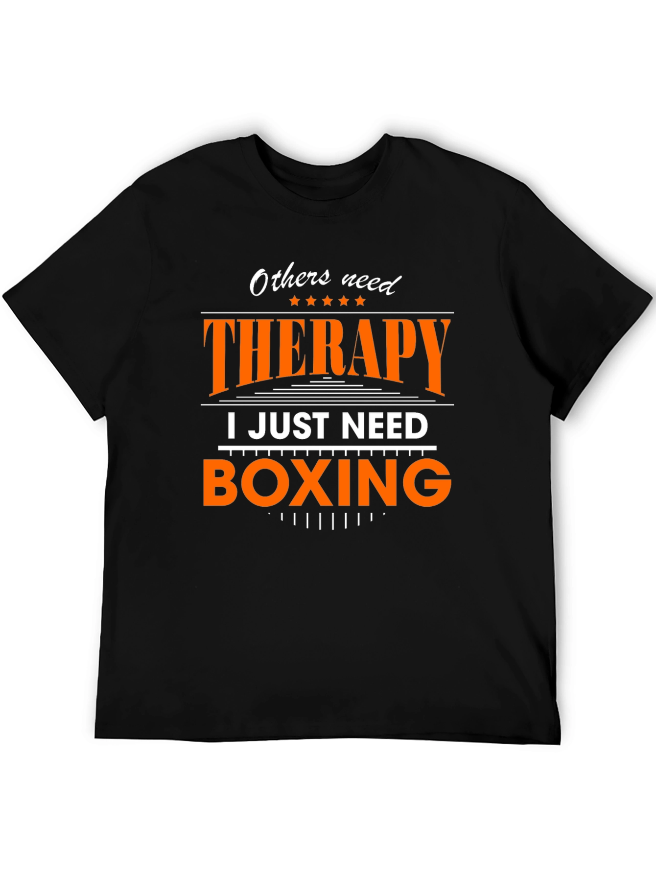 Black Boxing Therapy Graphic Tee - Black Cotton T-Shirt view 5