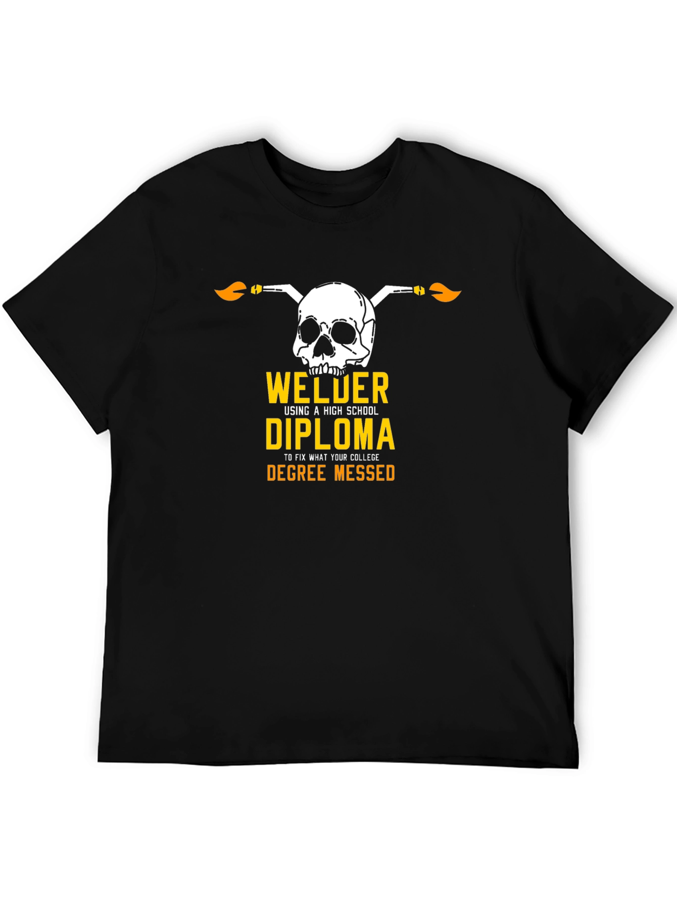 Black Welder High School Diploma T-Shirt view 5