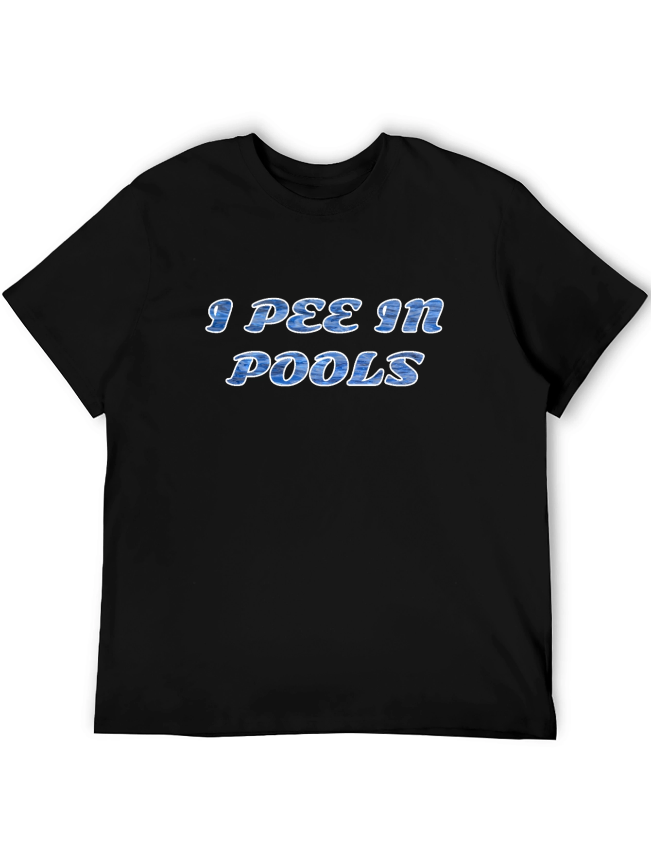 Black I Pee in Pools Graphic Tee - Novelty T-Shirt view 5