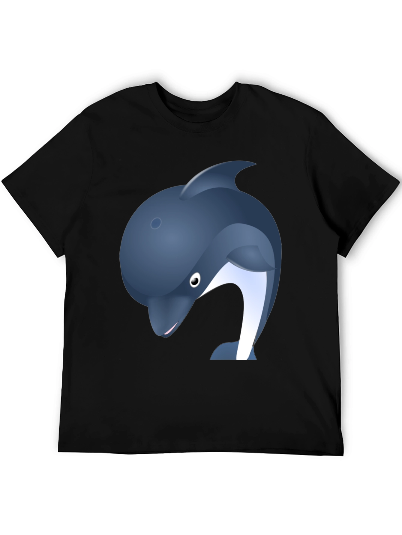Black Dolphin Graphic Print Black Tee view 5