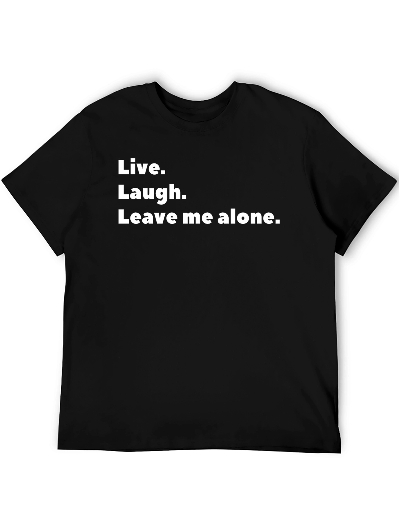 Black Live Laugh Leave Me Alone Graphic Tee - Black view 5