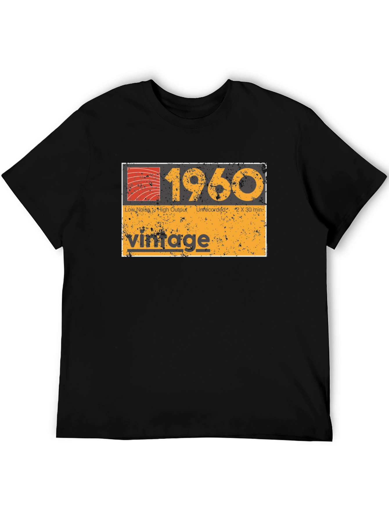 Black Vintage 1960 T-Shirt - Retro Style view 5