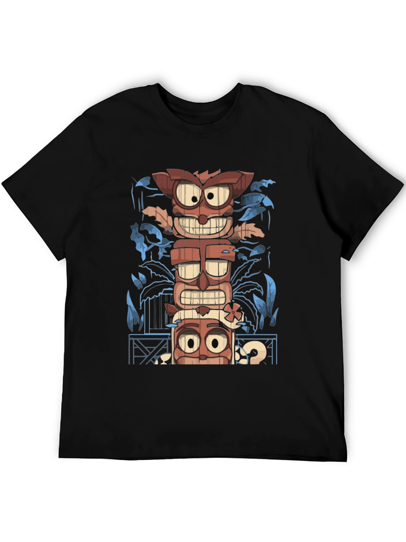 Black Tiki Totem Graphic Tee - Island Vibes T-Shirt view 5