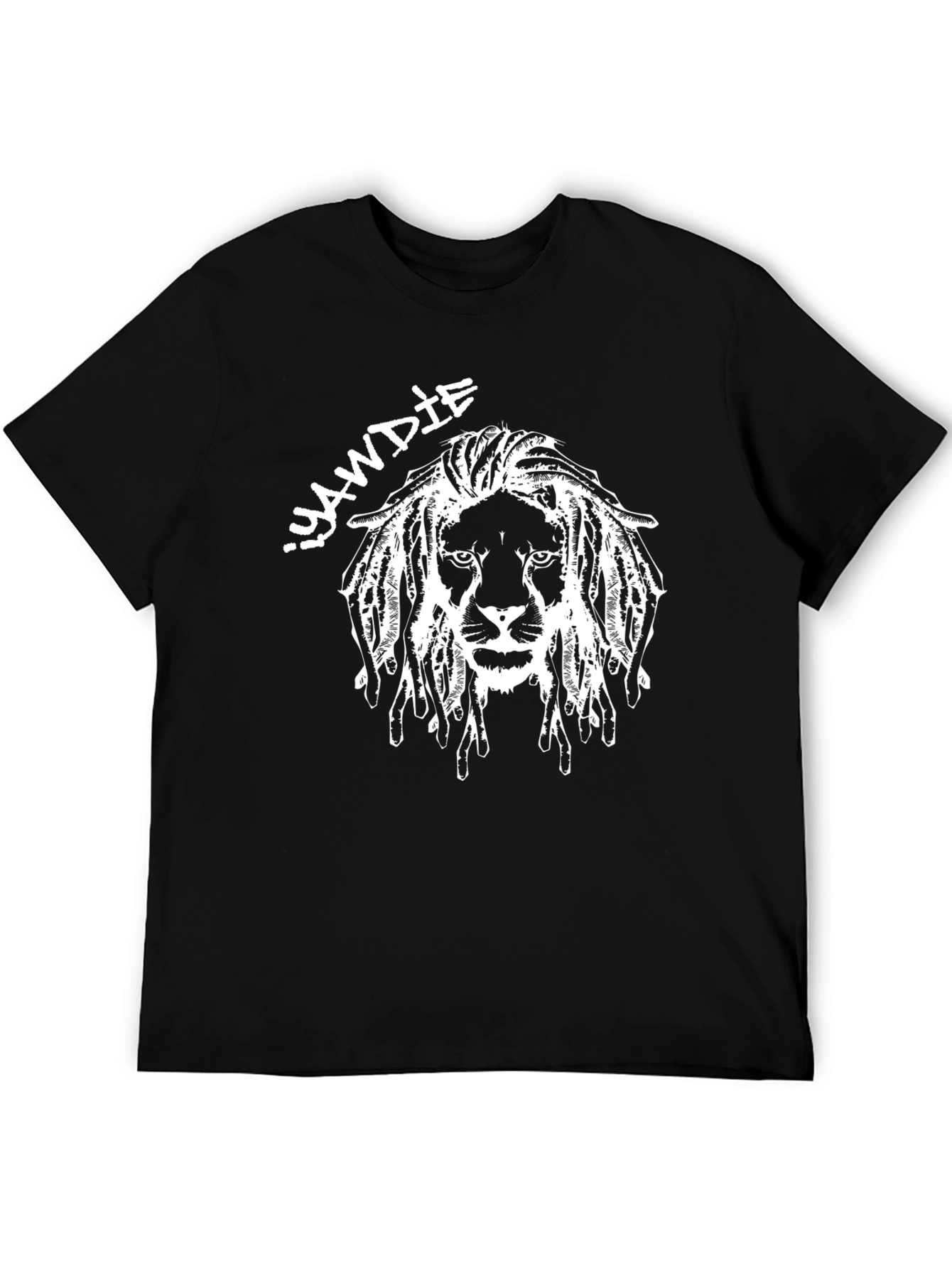 Black Rasta Lion Dreadlocks T-Shirt - Reggae Inspired Design view 5