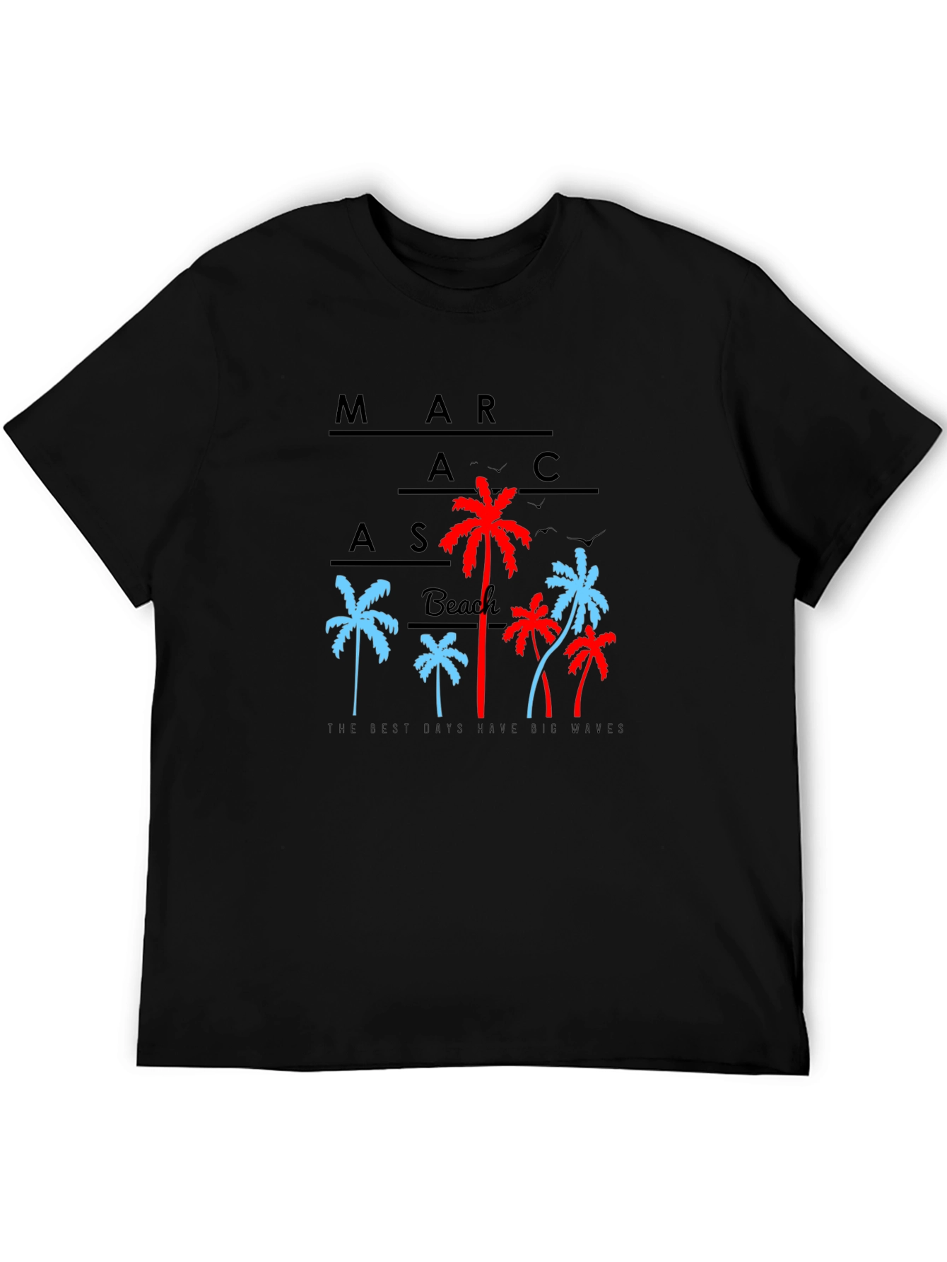 Black Marac Beach Graphic T-Shirt view 5