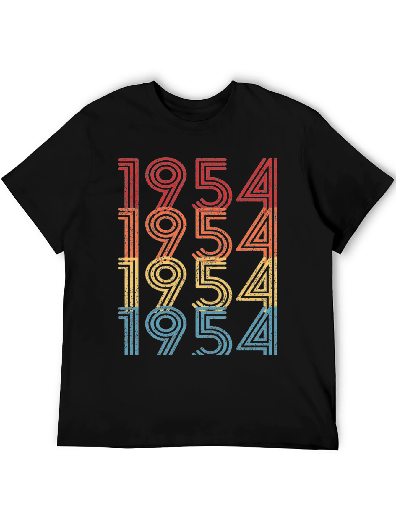 Black Retro 1954 Birthday T-Shirt - Classic Style view 5