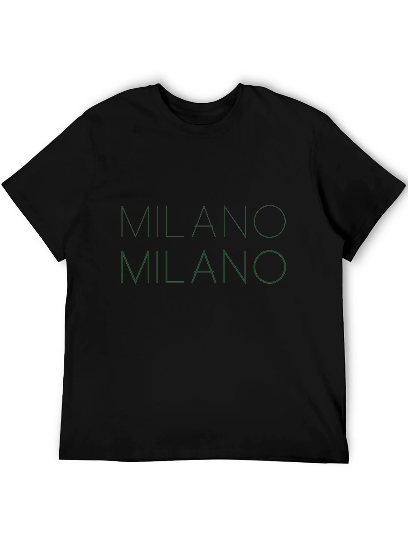 Black Milano Graphic Tee - Stylish Black Cotton T-Shirt view 5