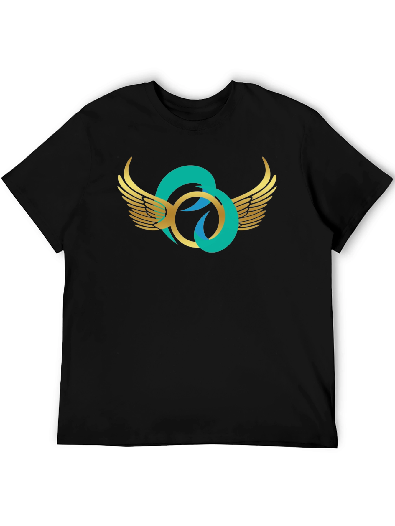 Black Winged Circle Graphic T-Shirt - Stylish Casual Wear view 5