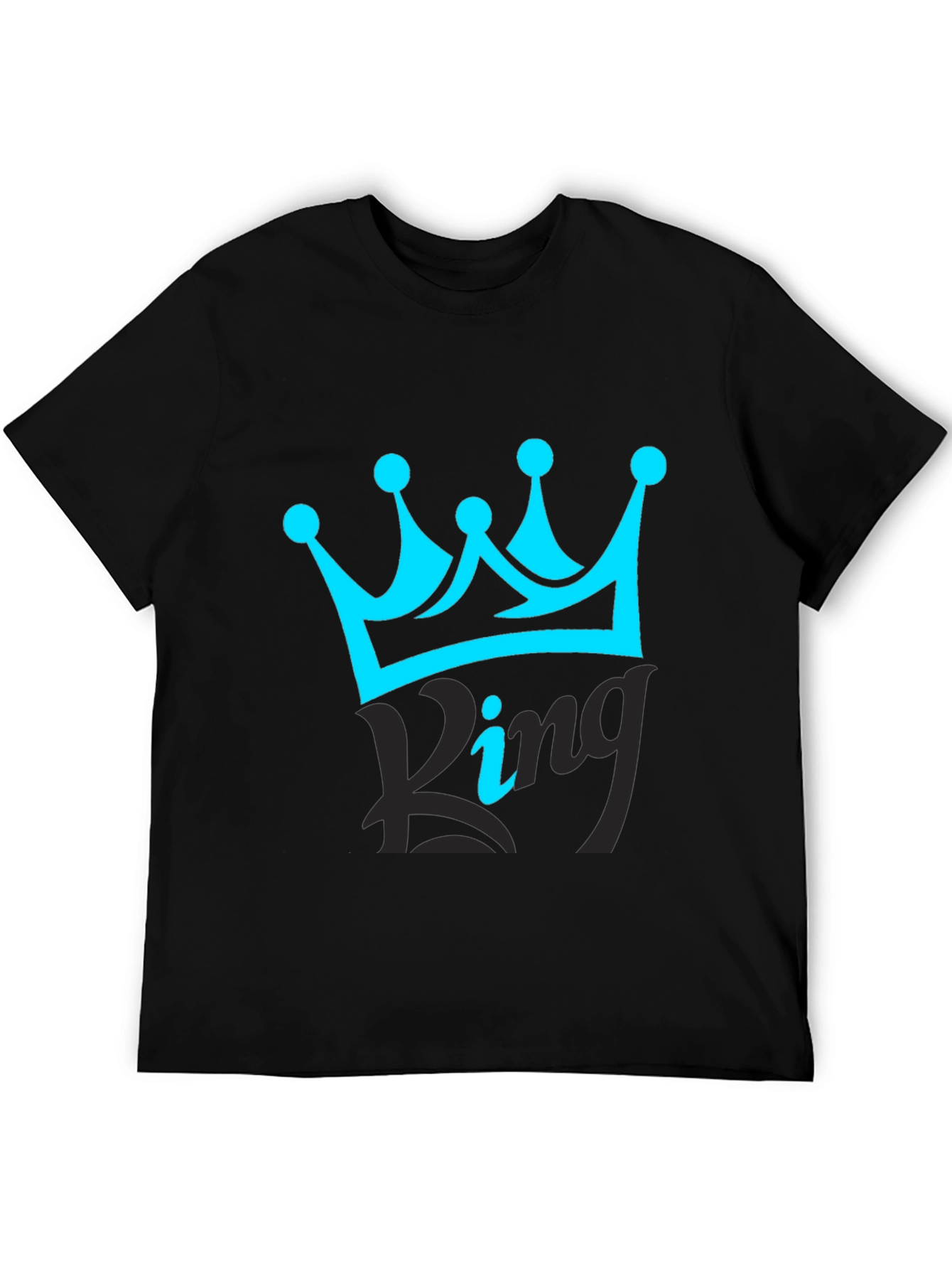 Black King Crown Black T-Shirt - Stylish Graphic Tee view 5
