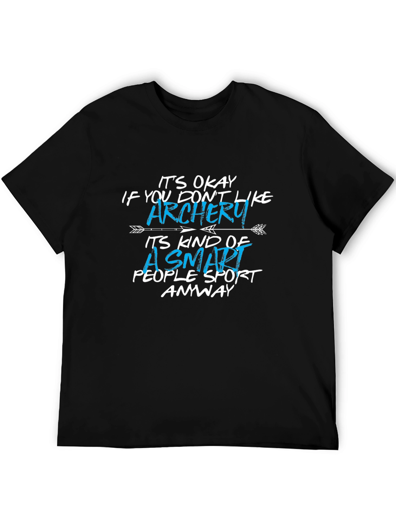 Black Funny Archery T-Shirt: Smart People Sport Tee view 5