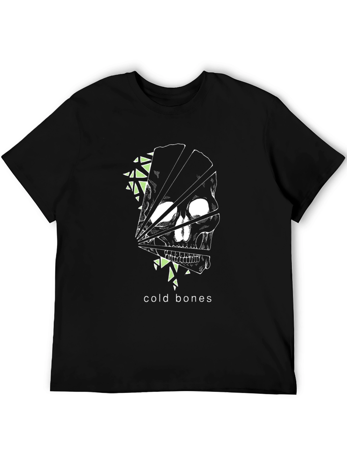 Black Cold Bones Graphic Tee - Stylish Skull Design view 5