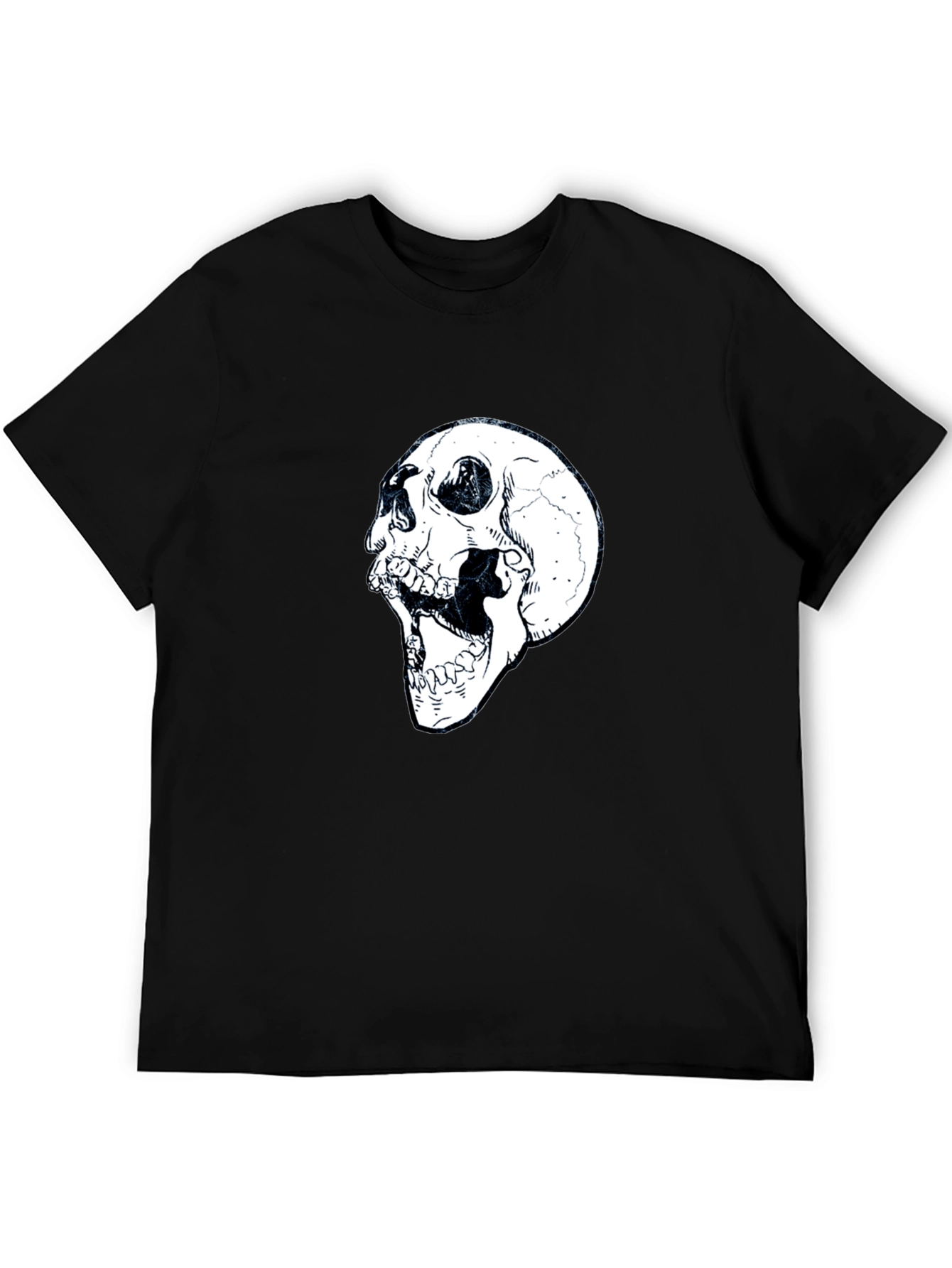 Black Skull Graphic Black T-Shirt view 5